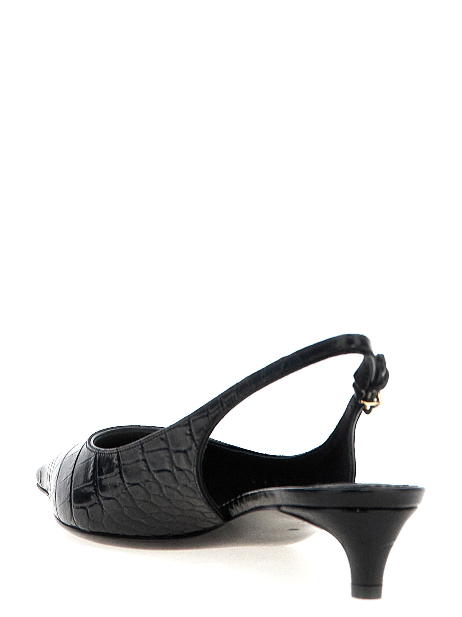 Dolce & Gabbana Schwarze Pumps aus Kalbsleder mit mittlerem Absatz