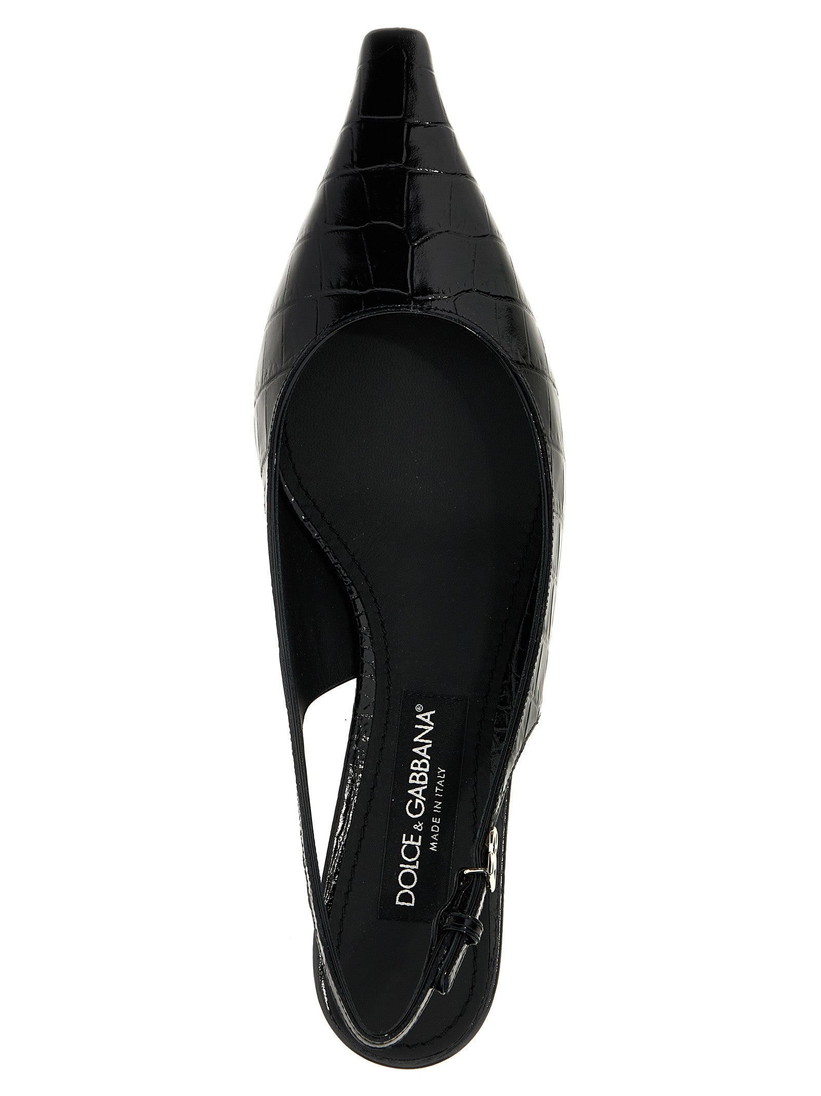 Dolce & Gabbana Schwarze Pumps aus Kalbsleder mit mittlerem Absatz