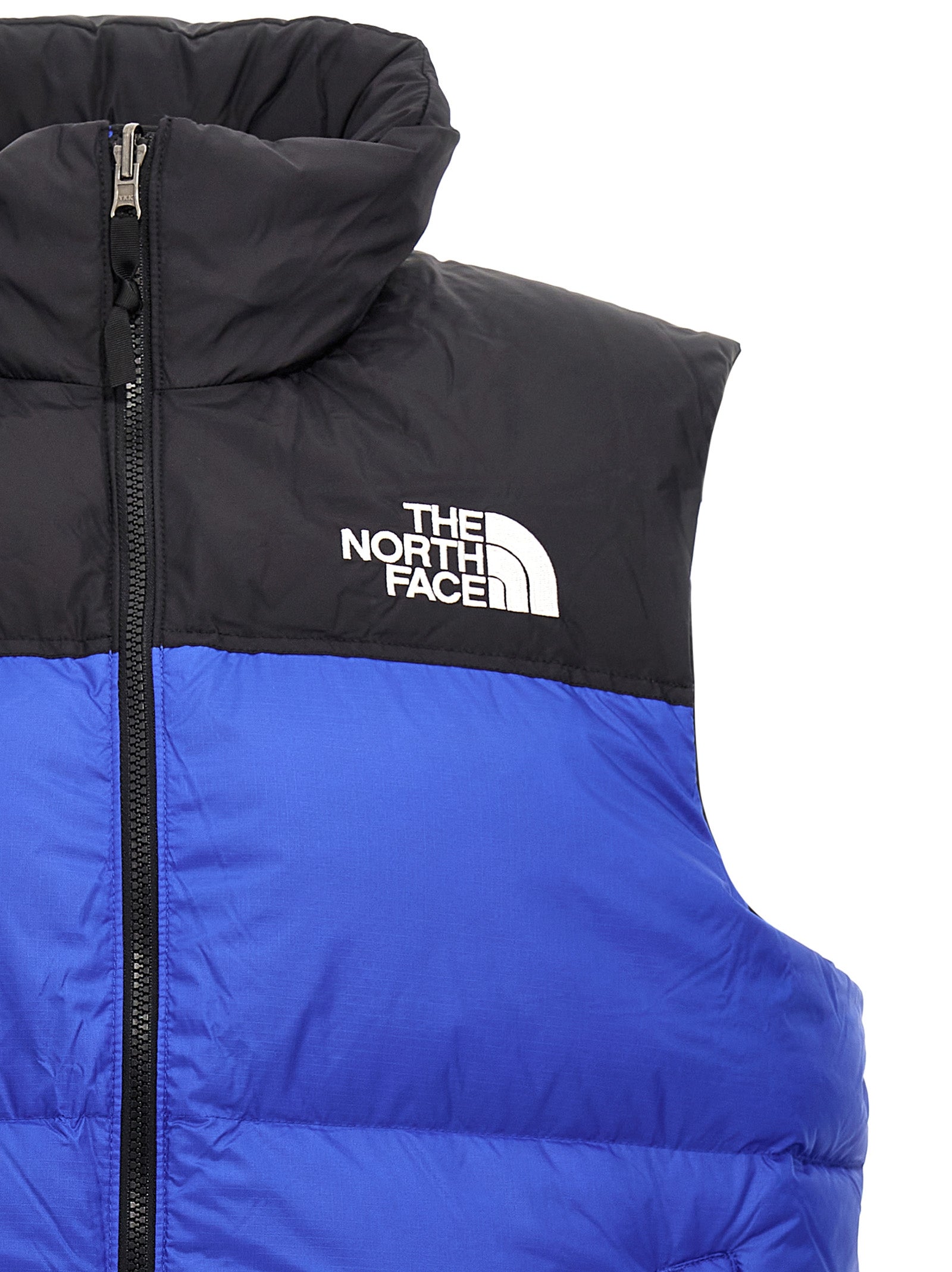 The North Face Ärmellose blaue Nylonjacke