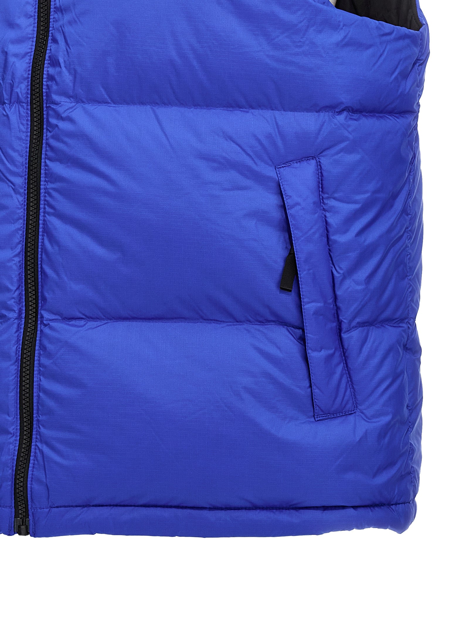 The North Face Ärmellose blaue Nylonjacke