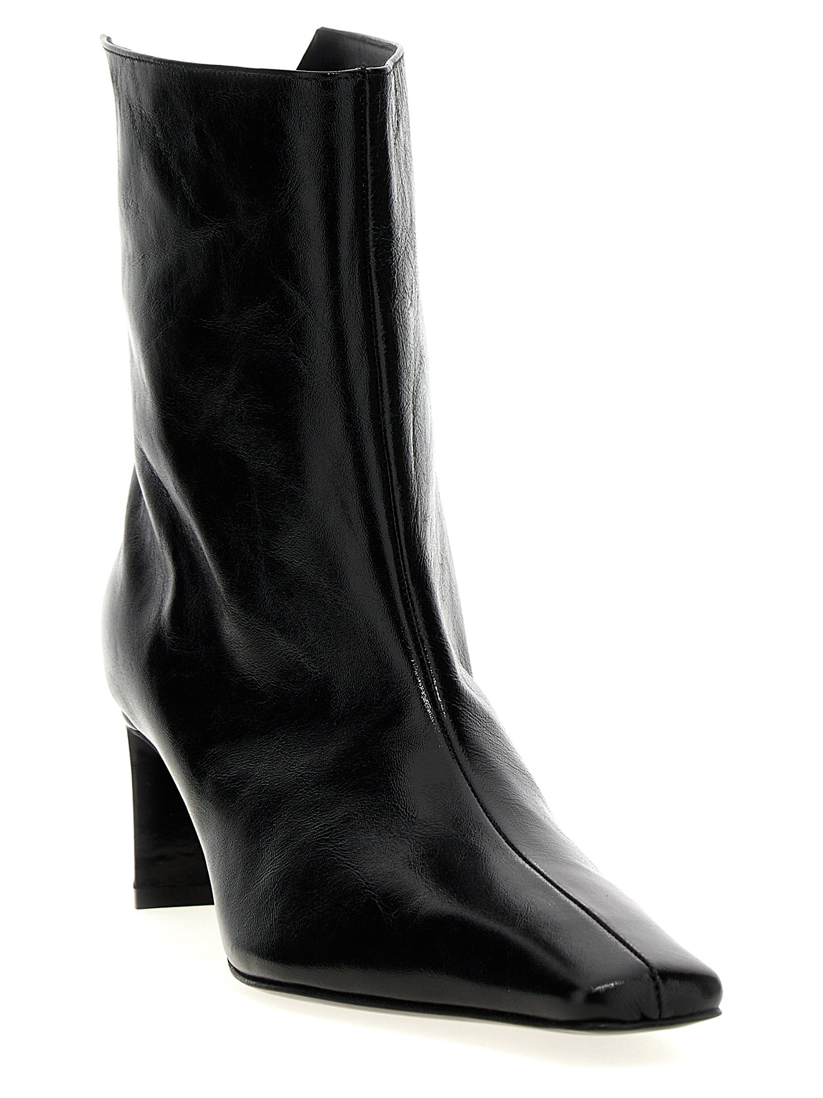 Khaite Schwarze Stiefeletten aus Kalbsleder