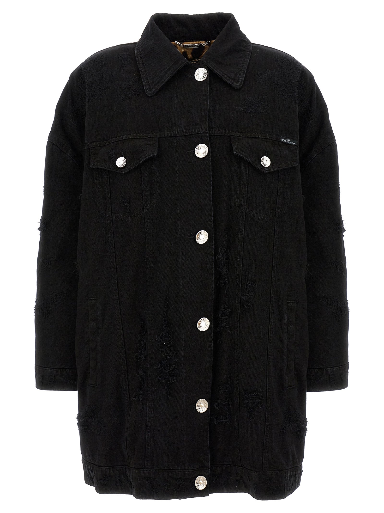 Dolce & Gabbana Schwarze Baumwoll-Denimjacke