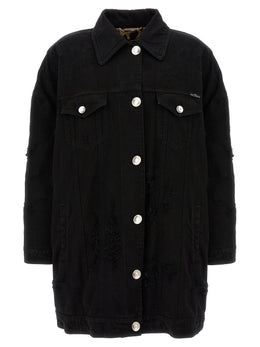 Dolce & Gabbana Schwarze Baumwoll-Denimjacke