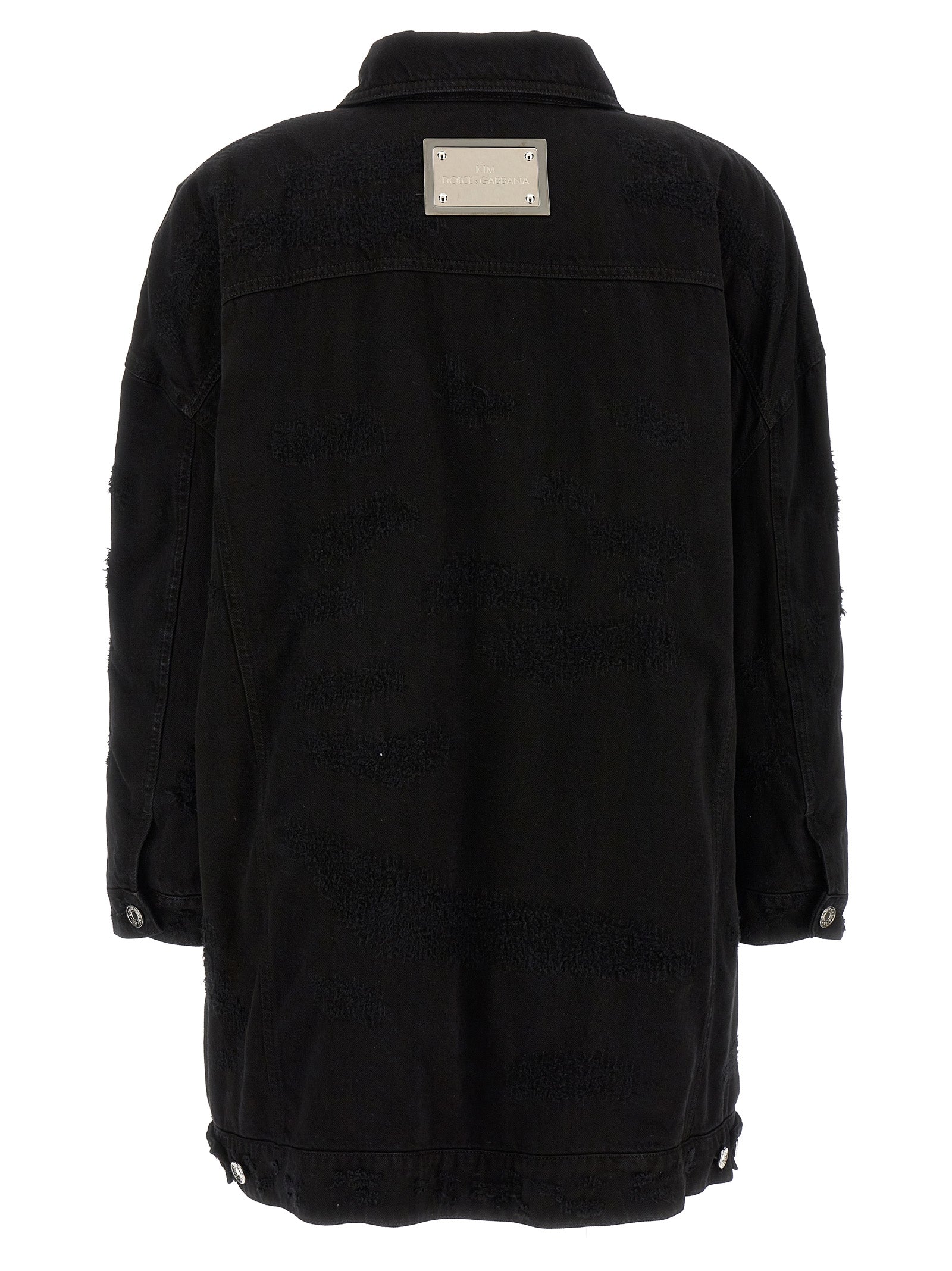 Dolce & Gabbana Schwarze Baumwoll-Denimjacke