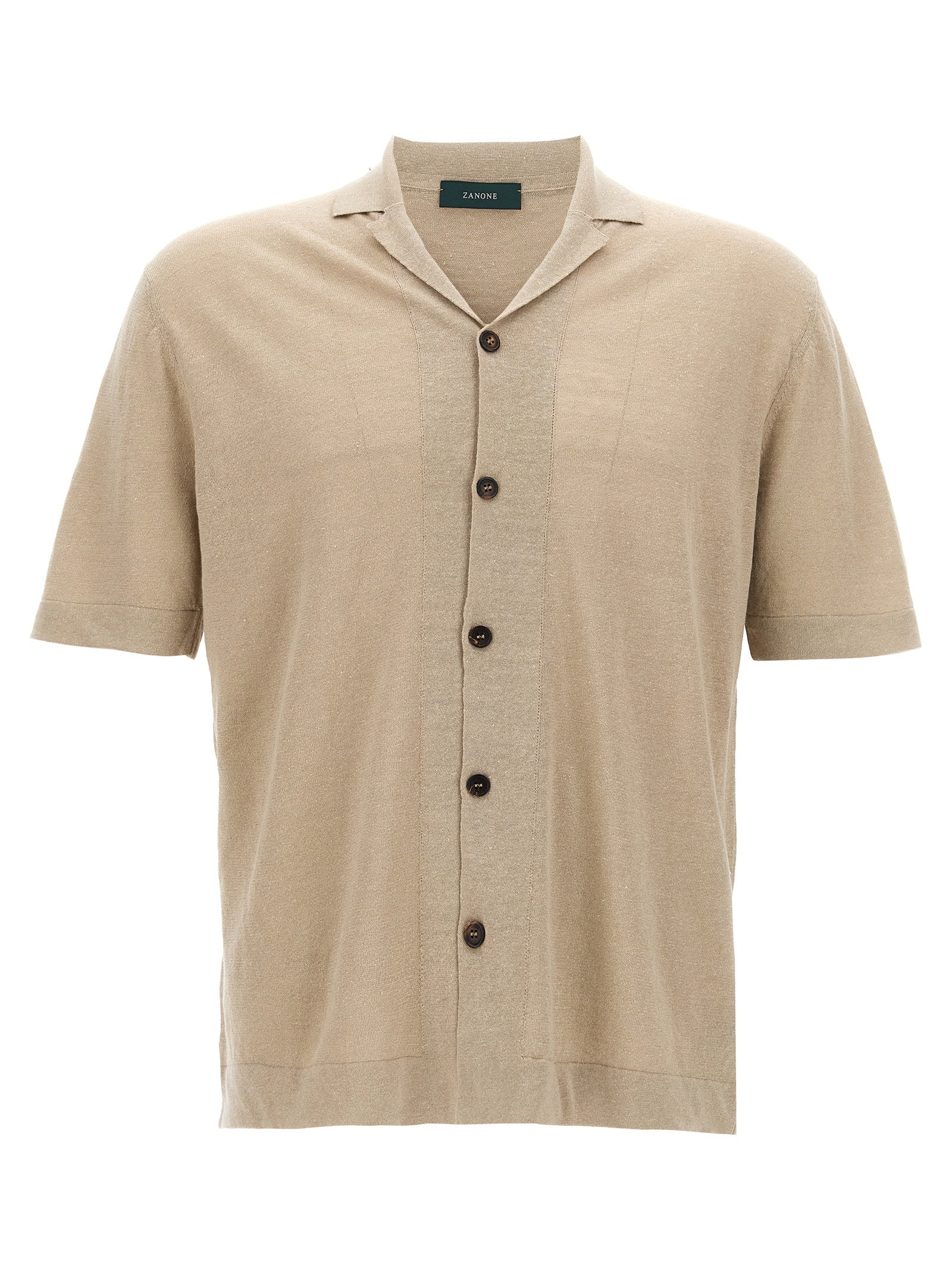ZANONE Bicolor Leinenbluse