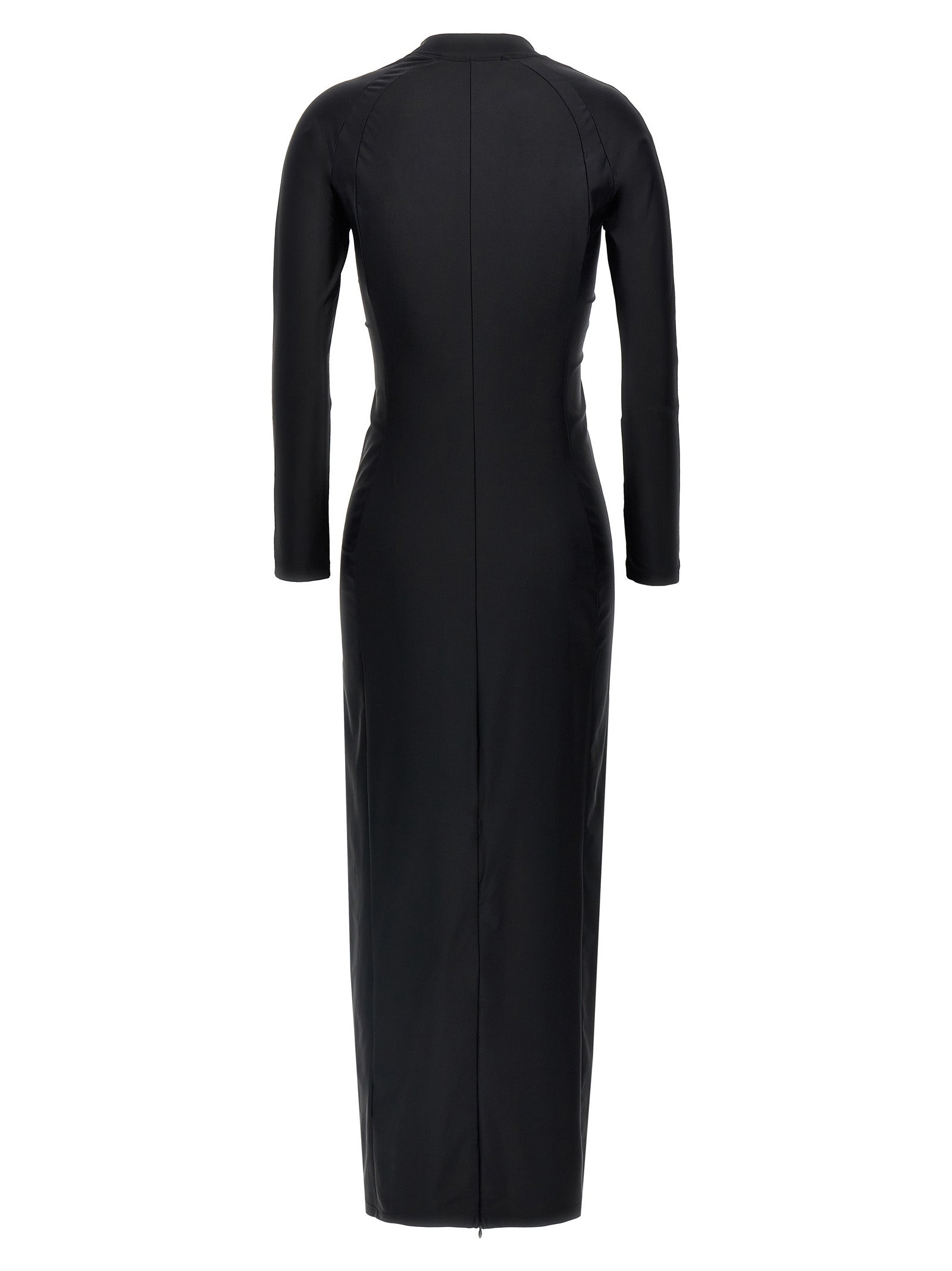 T BY ALEXANDER WANG Schwarzes Midikleid aus Nylon