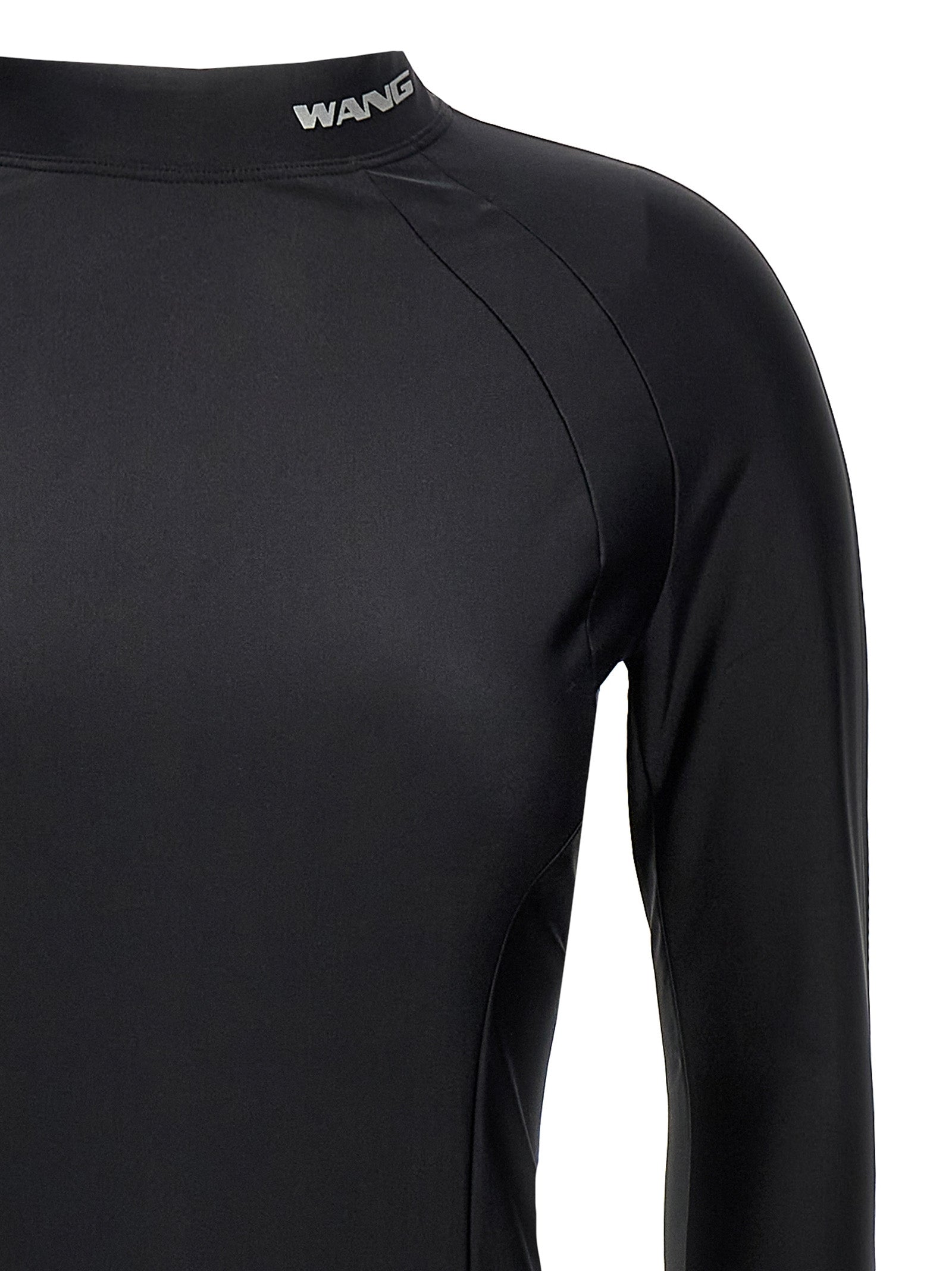 T BY ALEXANDER WANG Schwarzes Midikleid aus Nylon