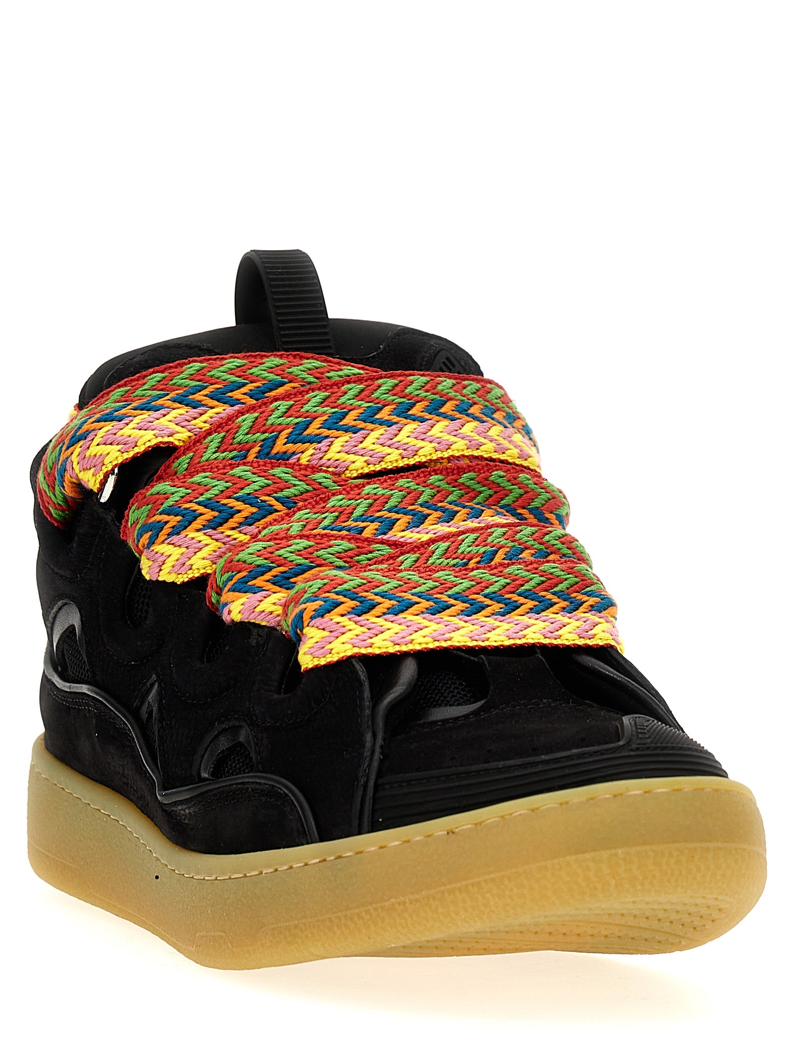 Lanvin Schwarze Kalbsleder Chunky Sneaker