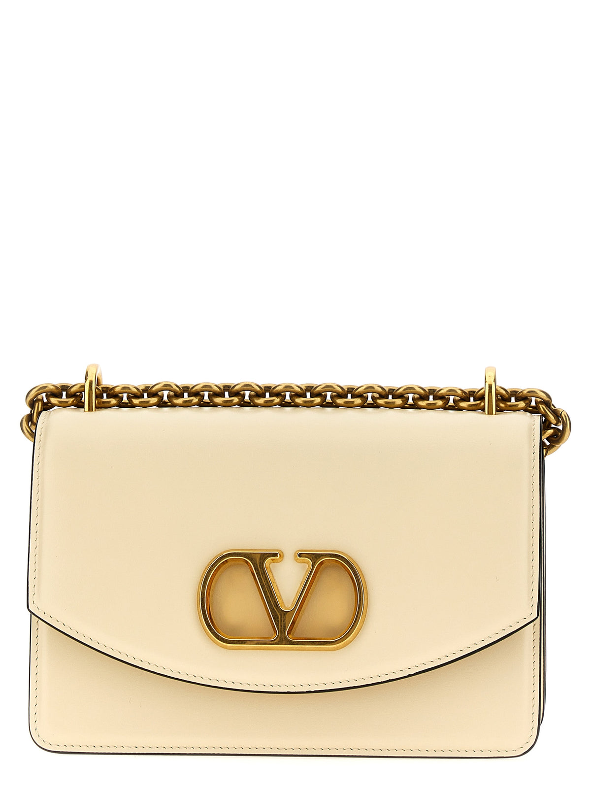 Valentino Garavani Weiße Kalbsleder-Schultertasche