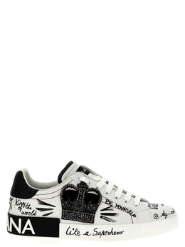 Dolce & Gabbana Bicolor Calfskin Sneakers