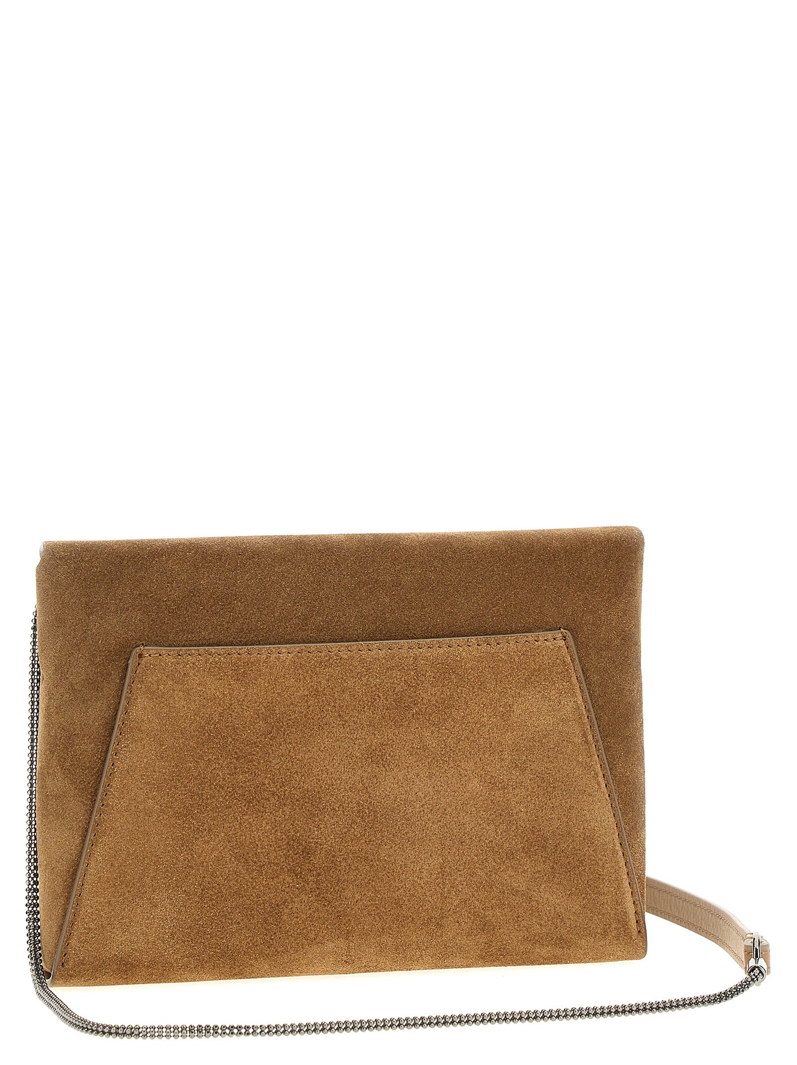 Brunello Cucinelli Braune Kalbsleder-Clutch