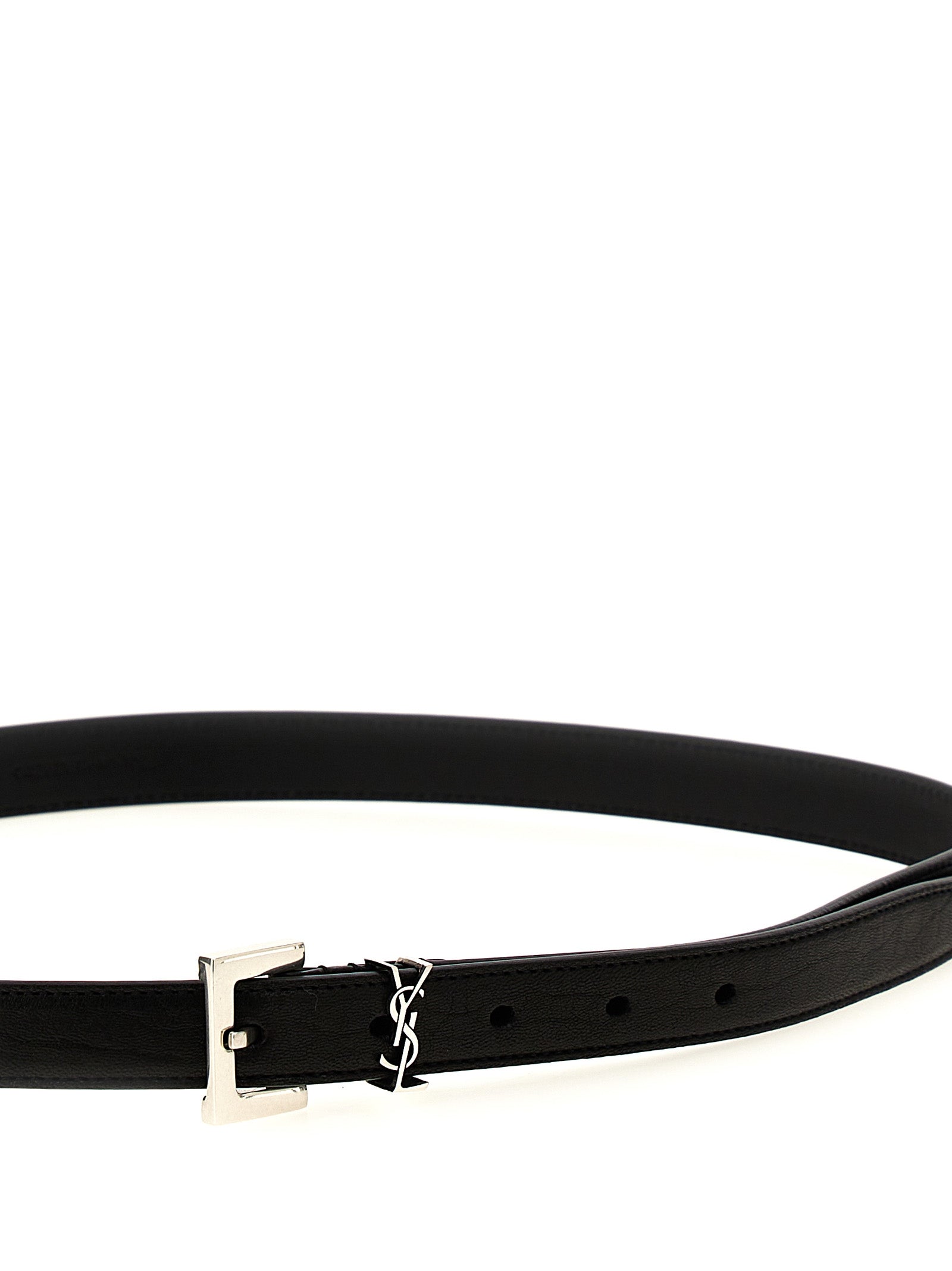 Saint Laurent Schwarzer Ledergürtel Regular