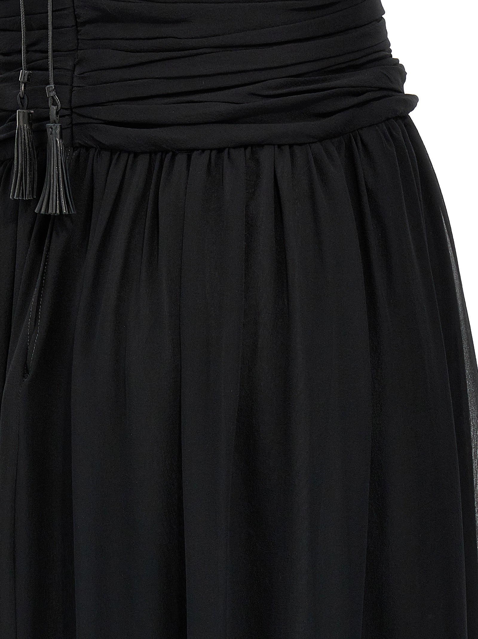 Tom Ford Schwarzes Seiden-Maxikleid