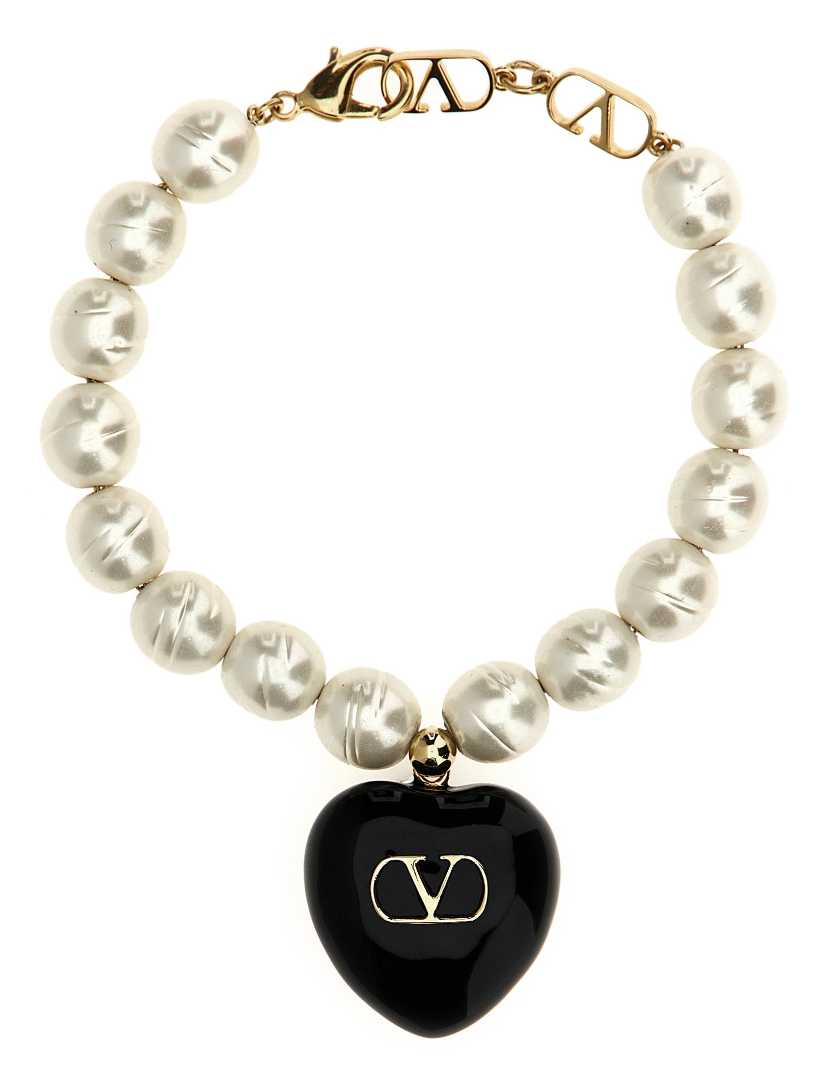 Valentino Garavani Schwarzes Armband aus Polyester