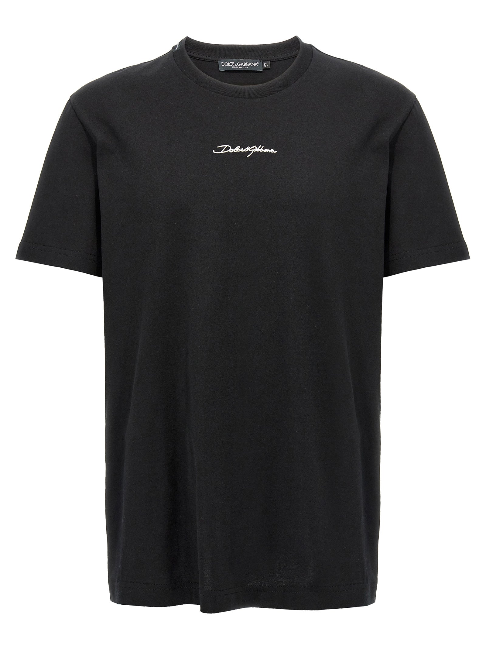 Dolce & Gabbana Schwarzes Baumwoll-T-Shirt
