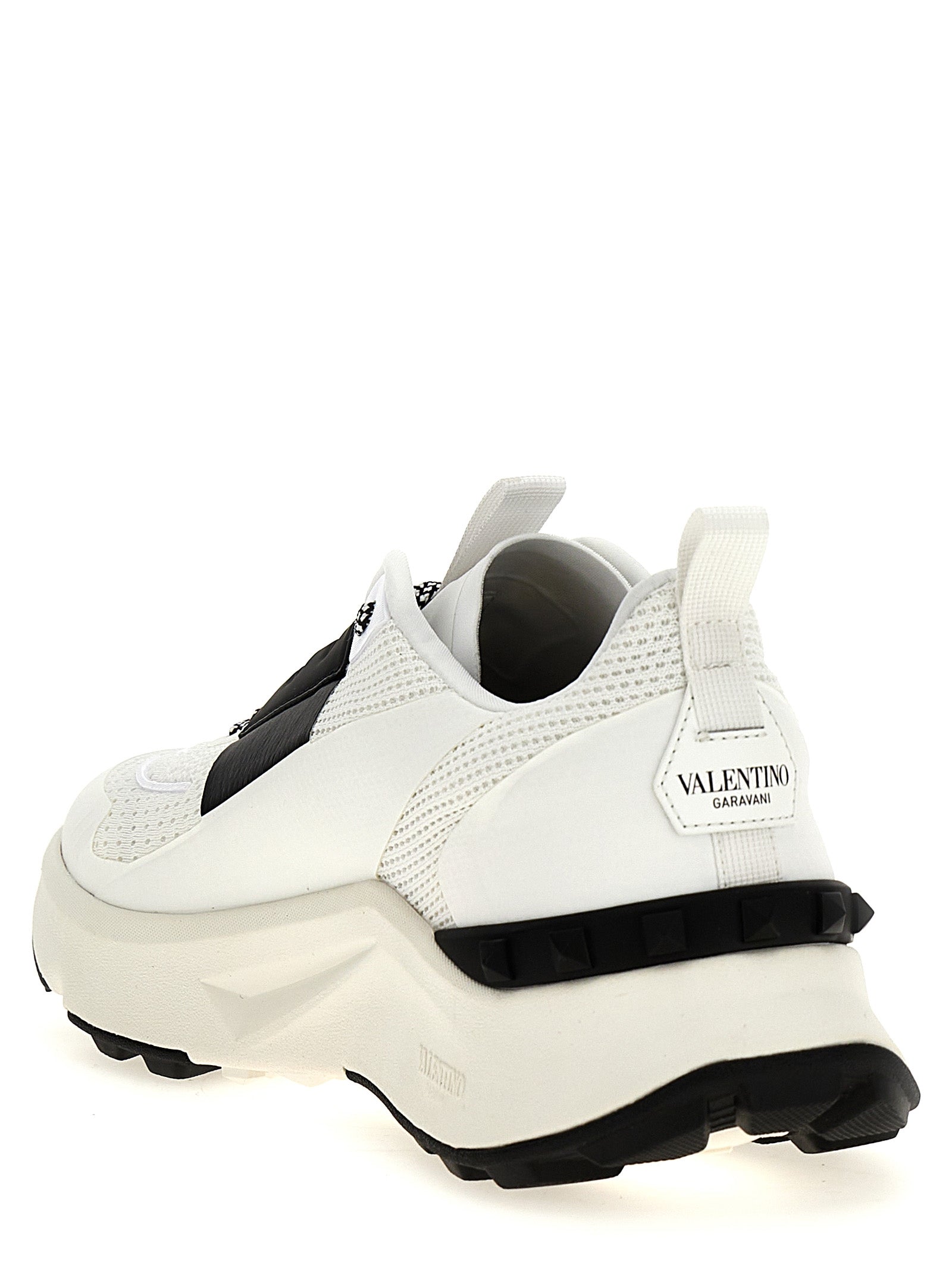 Valentino Garavani Zweifarbige Kalbsleder-Sneaker im Athletic-Stil
