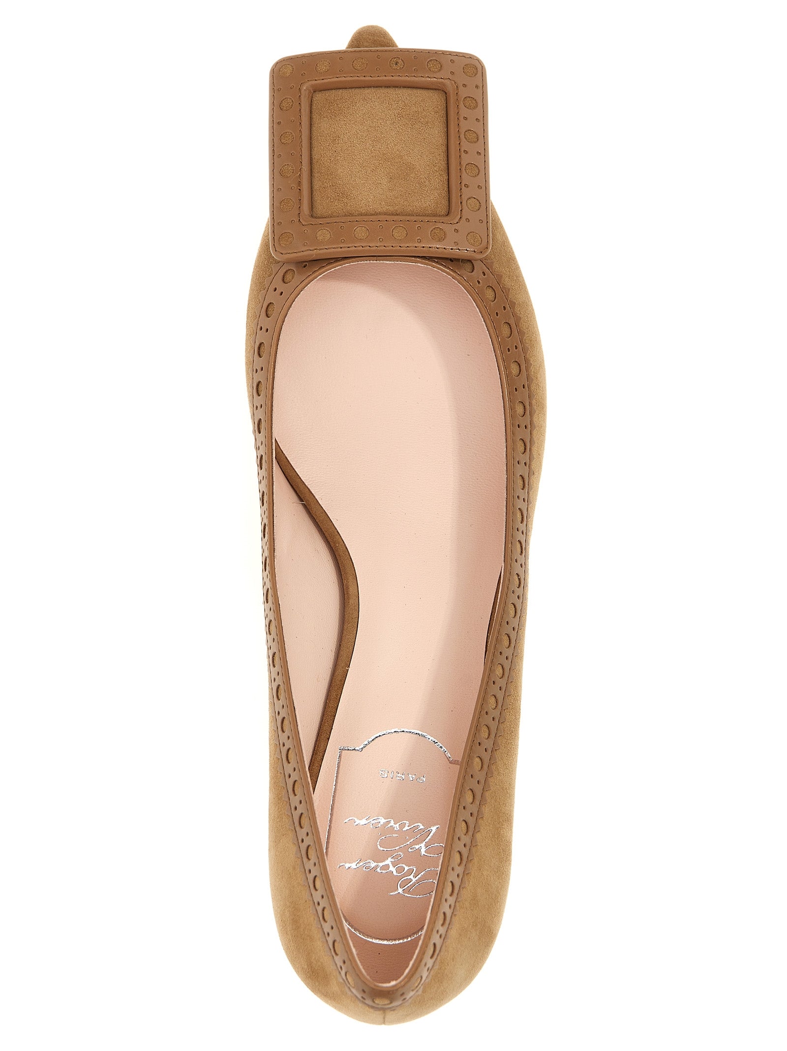 Roger Vivier Beige Ziegenleder Pumps mit mittlerem Absatz