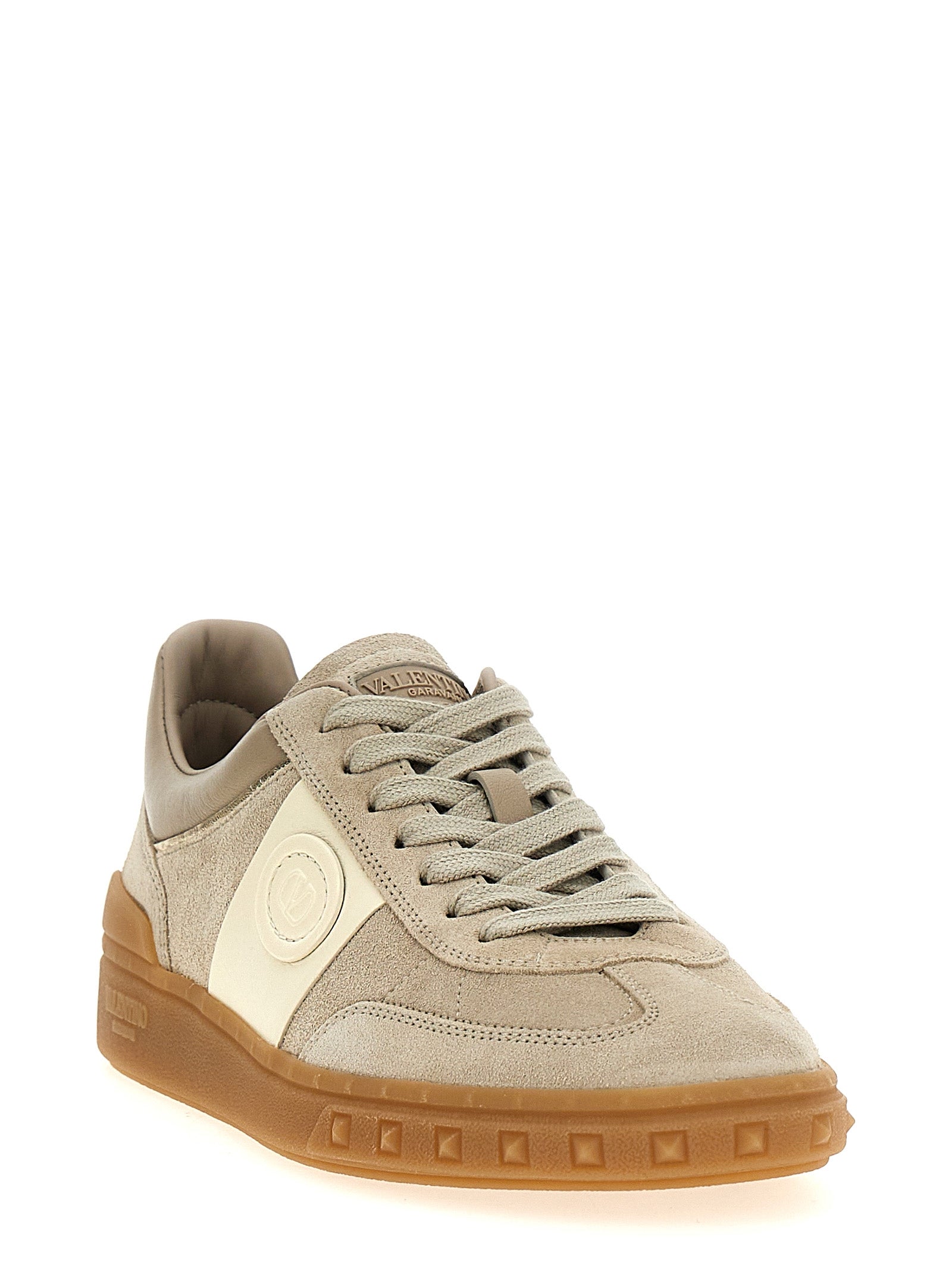 Valentino Garavani Beige Kalbsleder Low-Top-Sneaker