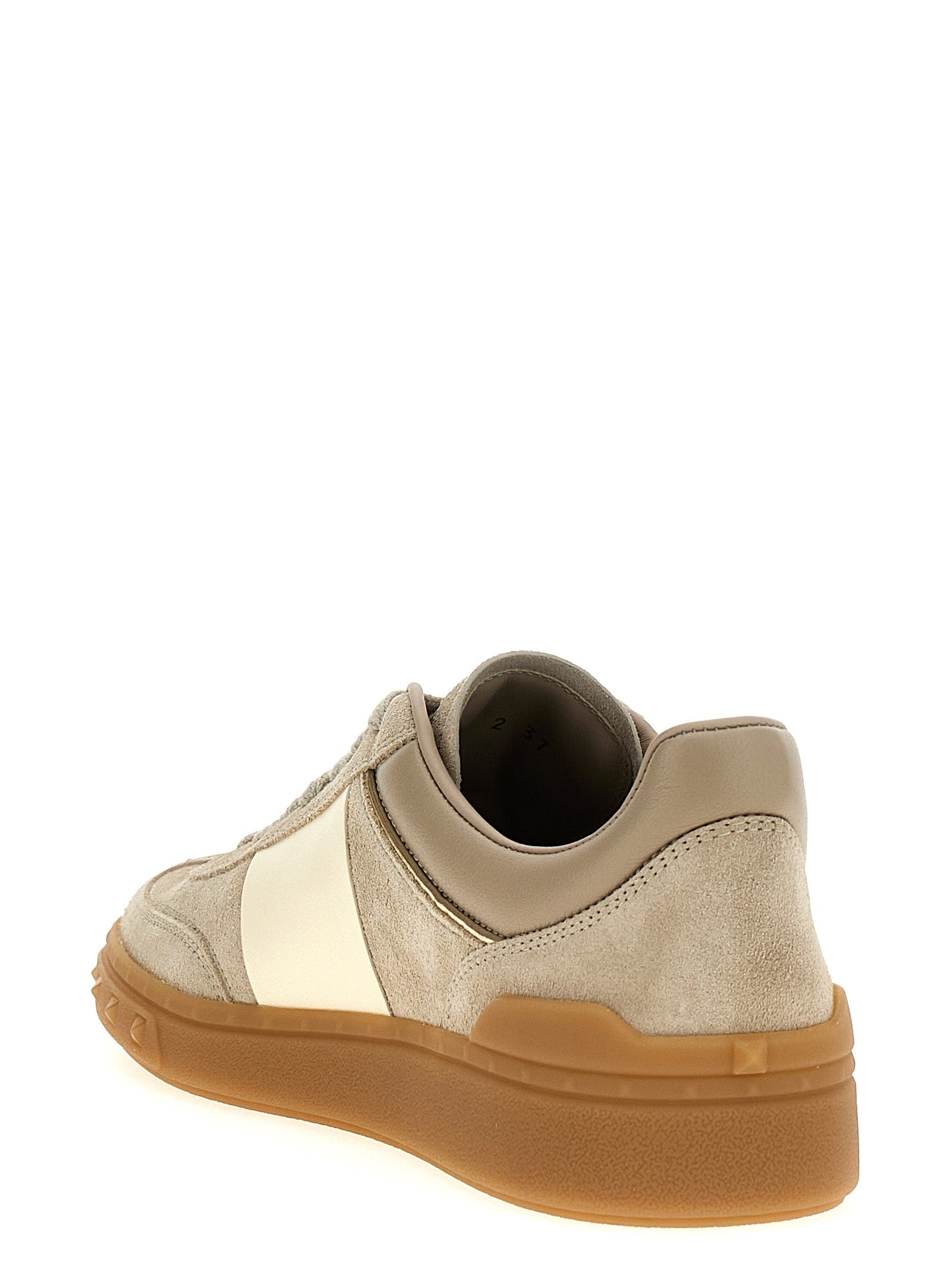 Valentino Garavani Beige Kalbsleder Low-Top-Sneaker