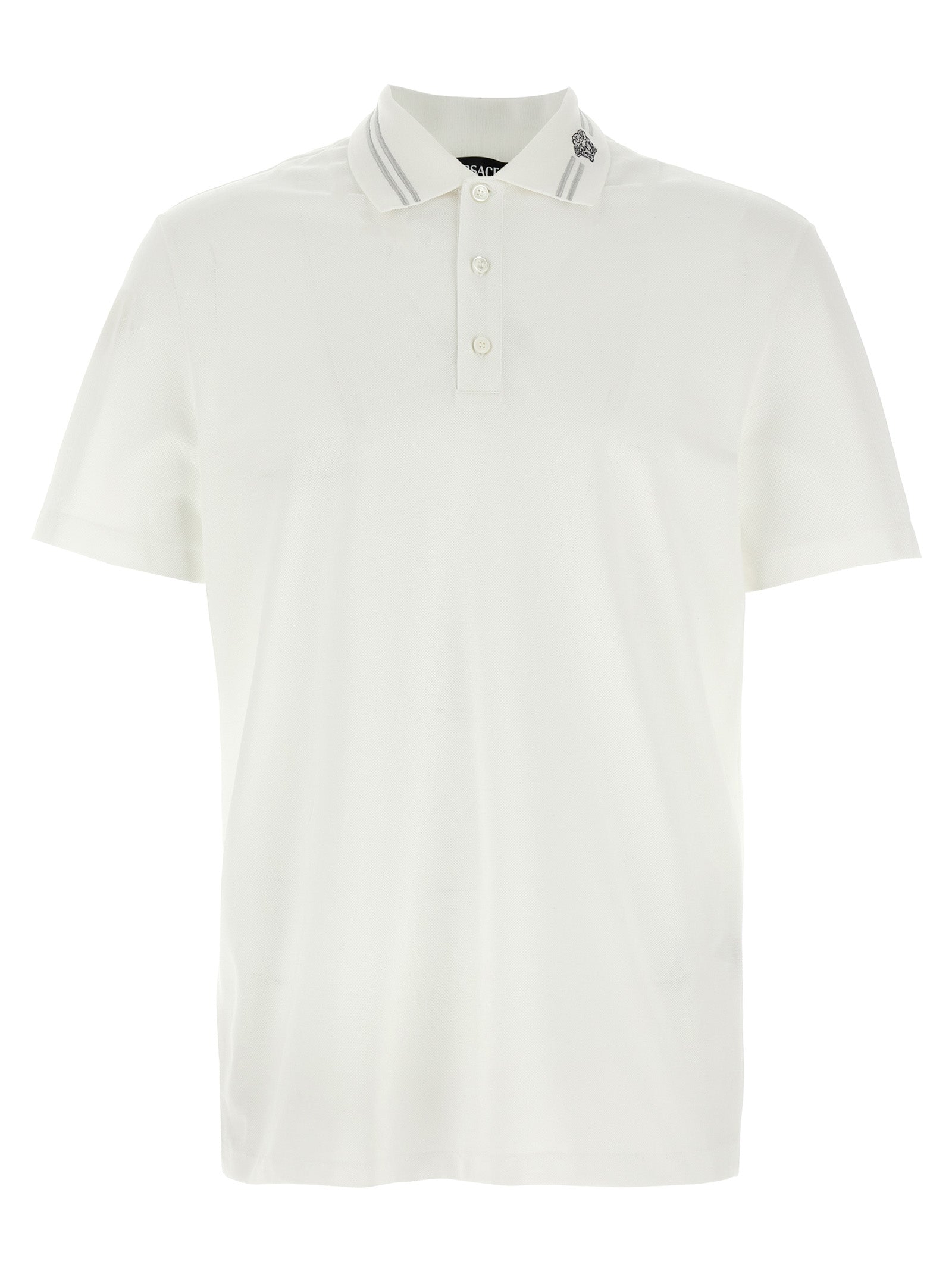 Versace Weißes Poloshirt aus Baumwolle