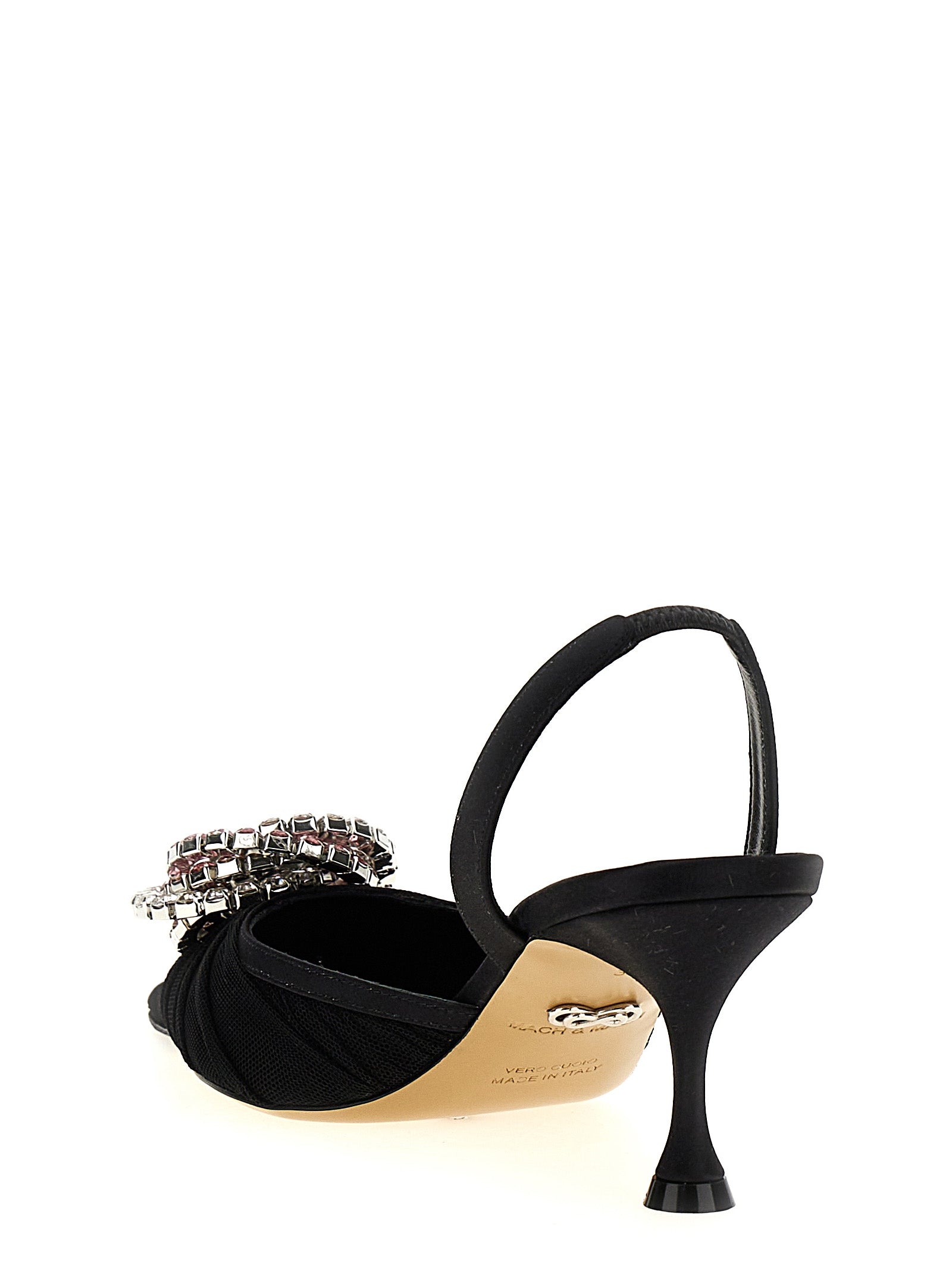 MACH & MACH Schwarze Pumps aus Polyamid mit mittlerem Absatz