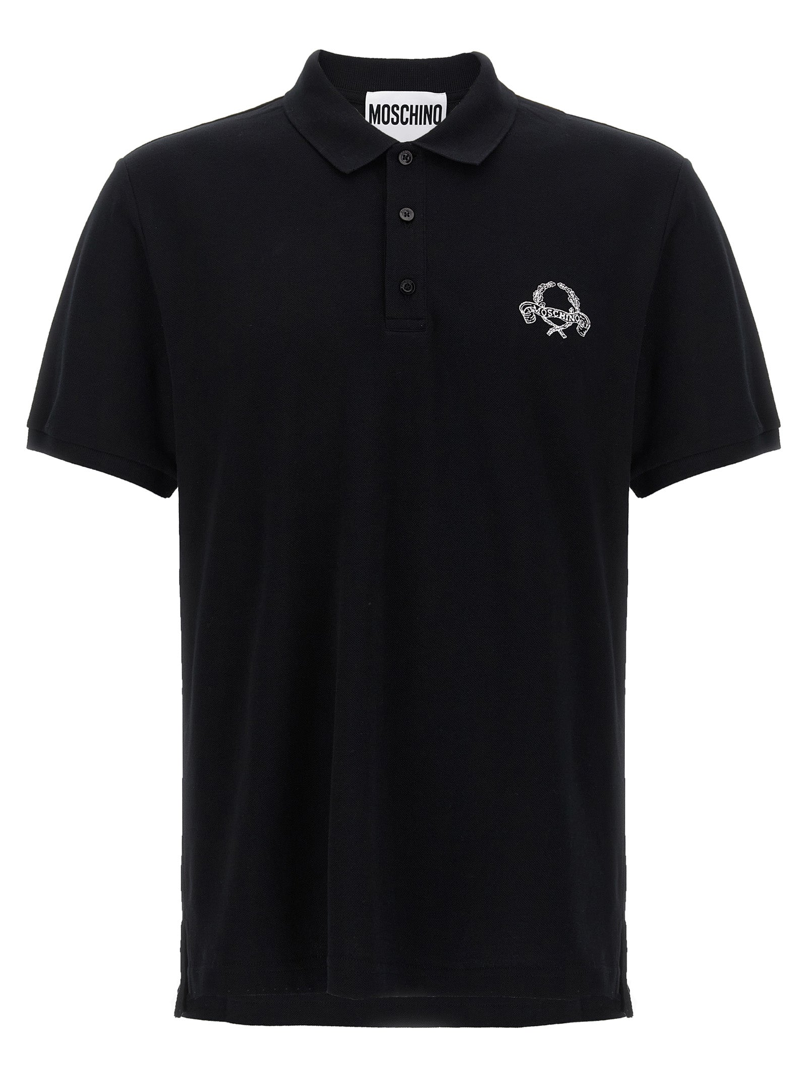 Moschino Schwarzes Baumwoll-Poloshirt