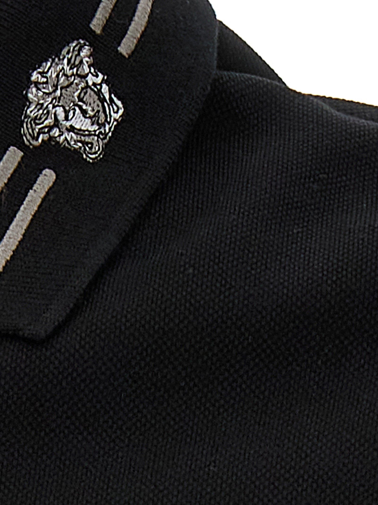 Versace Schwarzes Baumwoll-Poloshirt