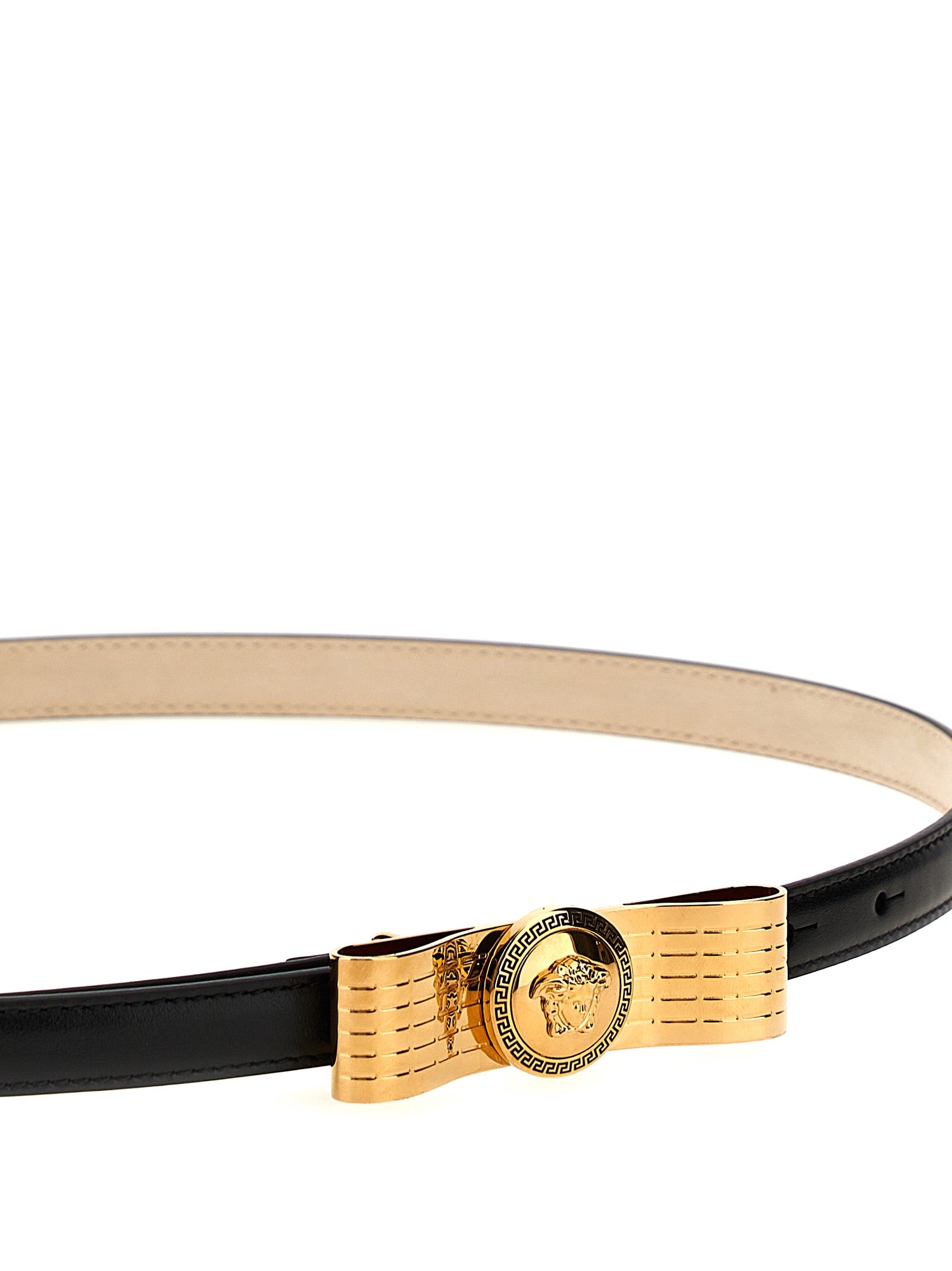 Versace Schwarzer Kalbsleder Gürtel Regular