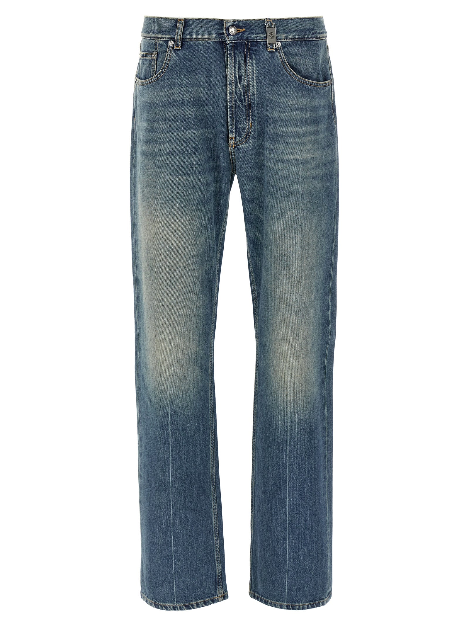 Alexander McQueen Blaue Jeans aus Baumwolle im geraden Schnitt
