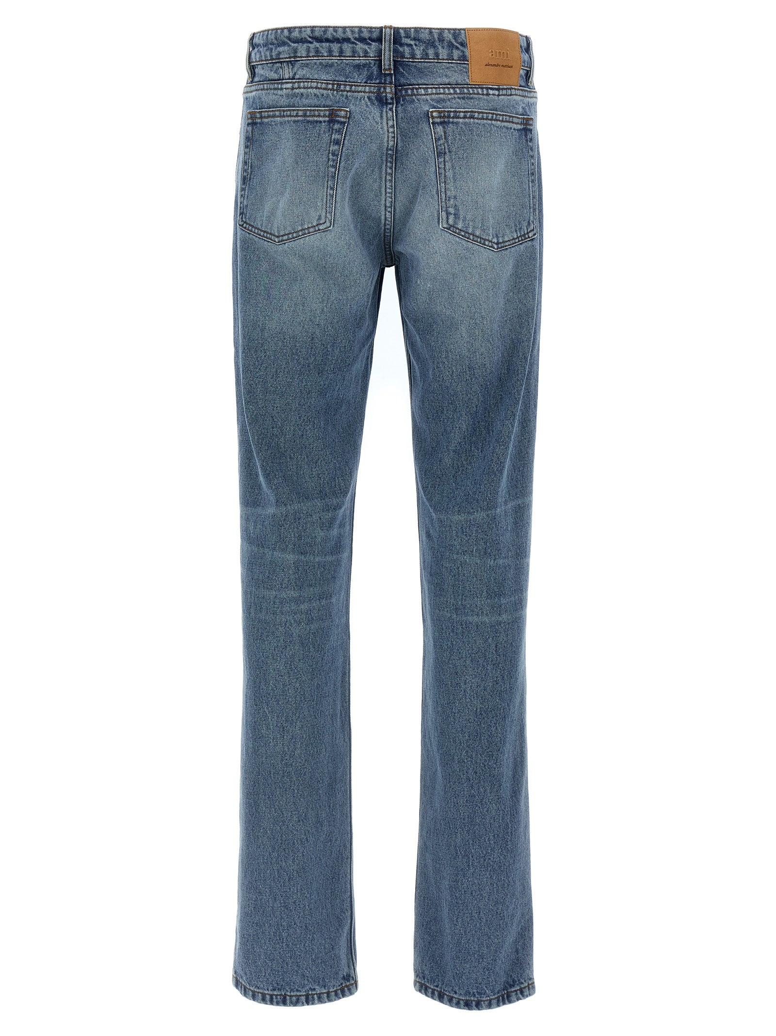 Ami Paris Blaue Jeans aus Baumwolle im geraden Schnitt