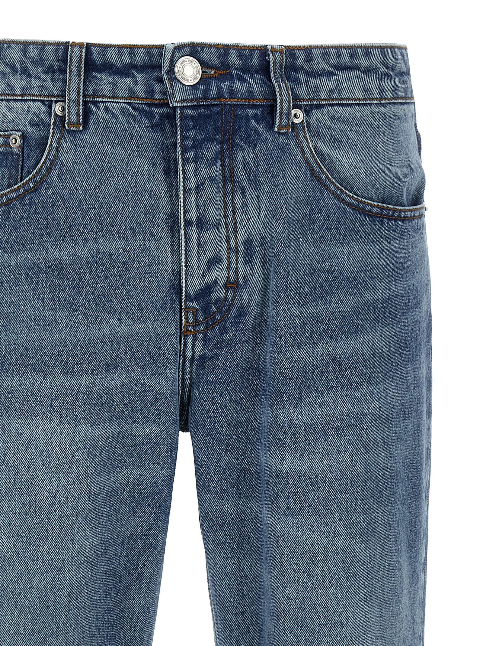 Ami Paris Blaue Jeans aus Baumwolle im geraden Schnitt