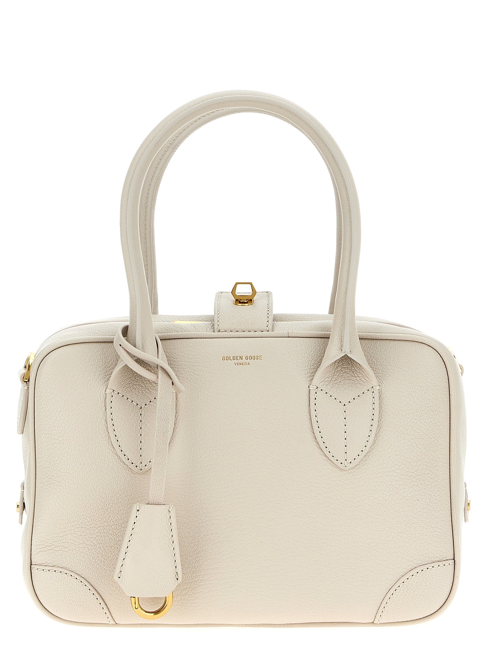 Golden Goose Weiße Ziegenleder-Handtasche