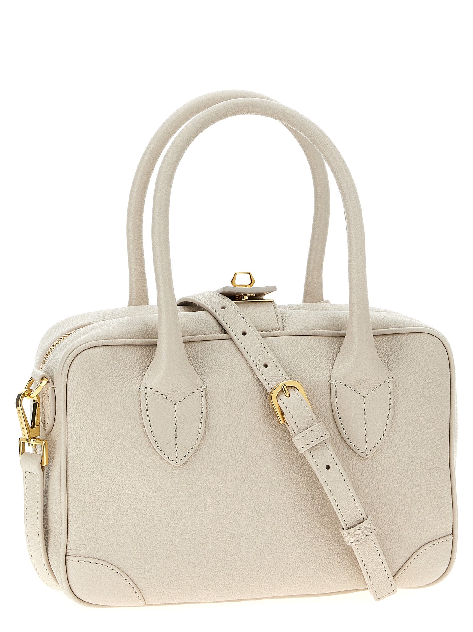 Golden Goose Weiße Ziegenleder-Handtasche