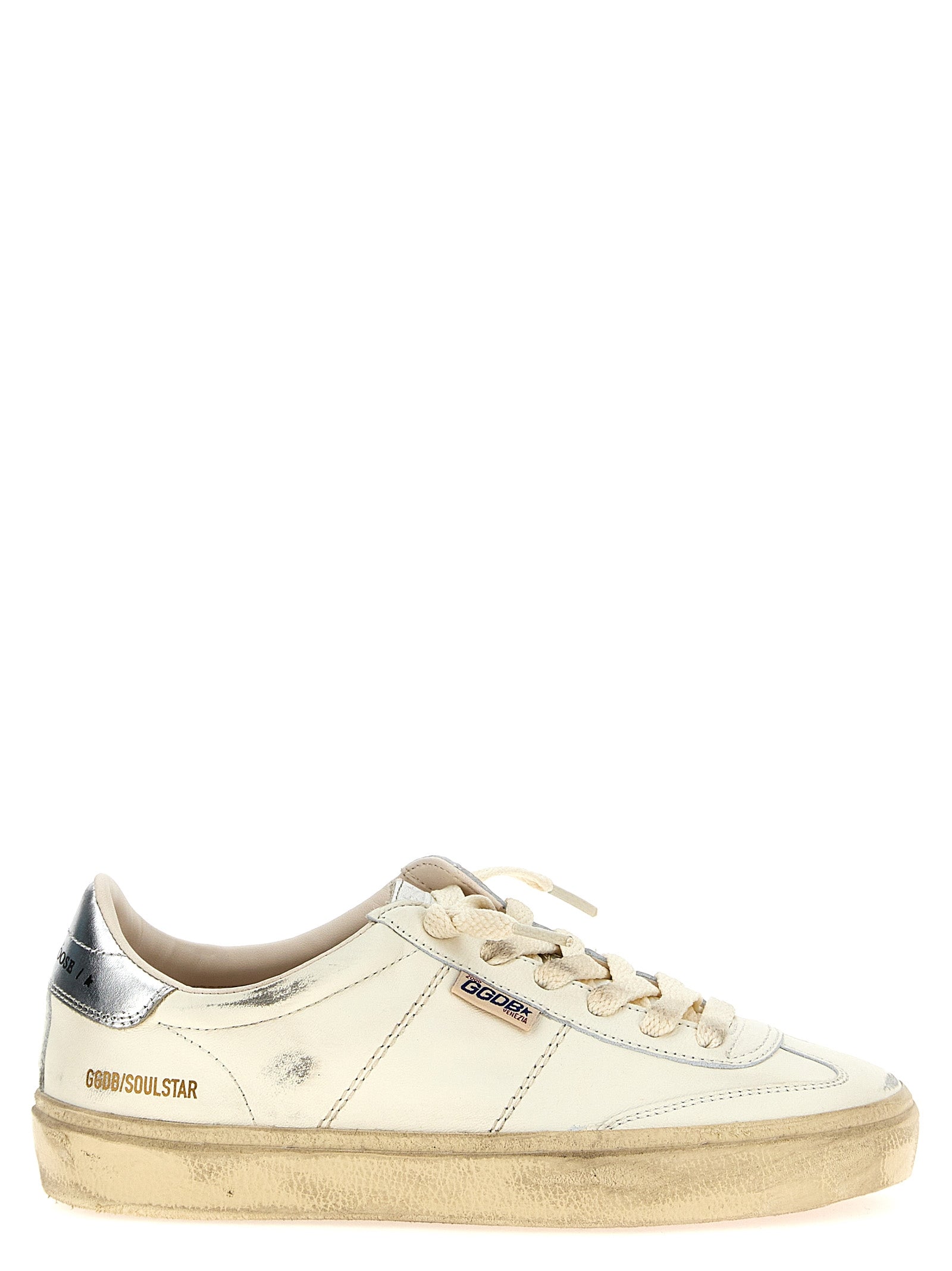 Golden Goose Sneakers aus Lammleder in Silber, Low-Top