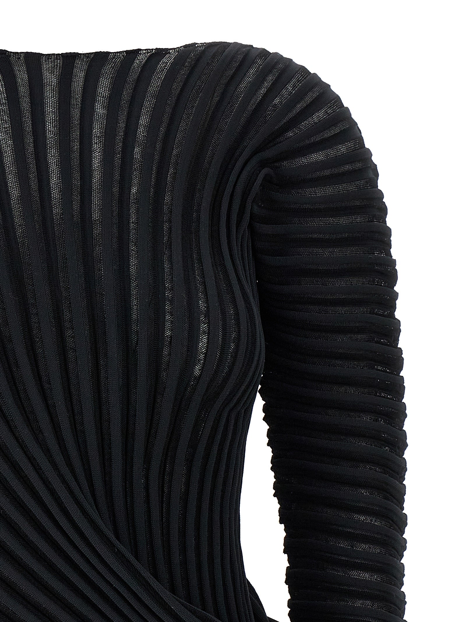 Issey Miyake Schwarzes Hemd aus Polyester