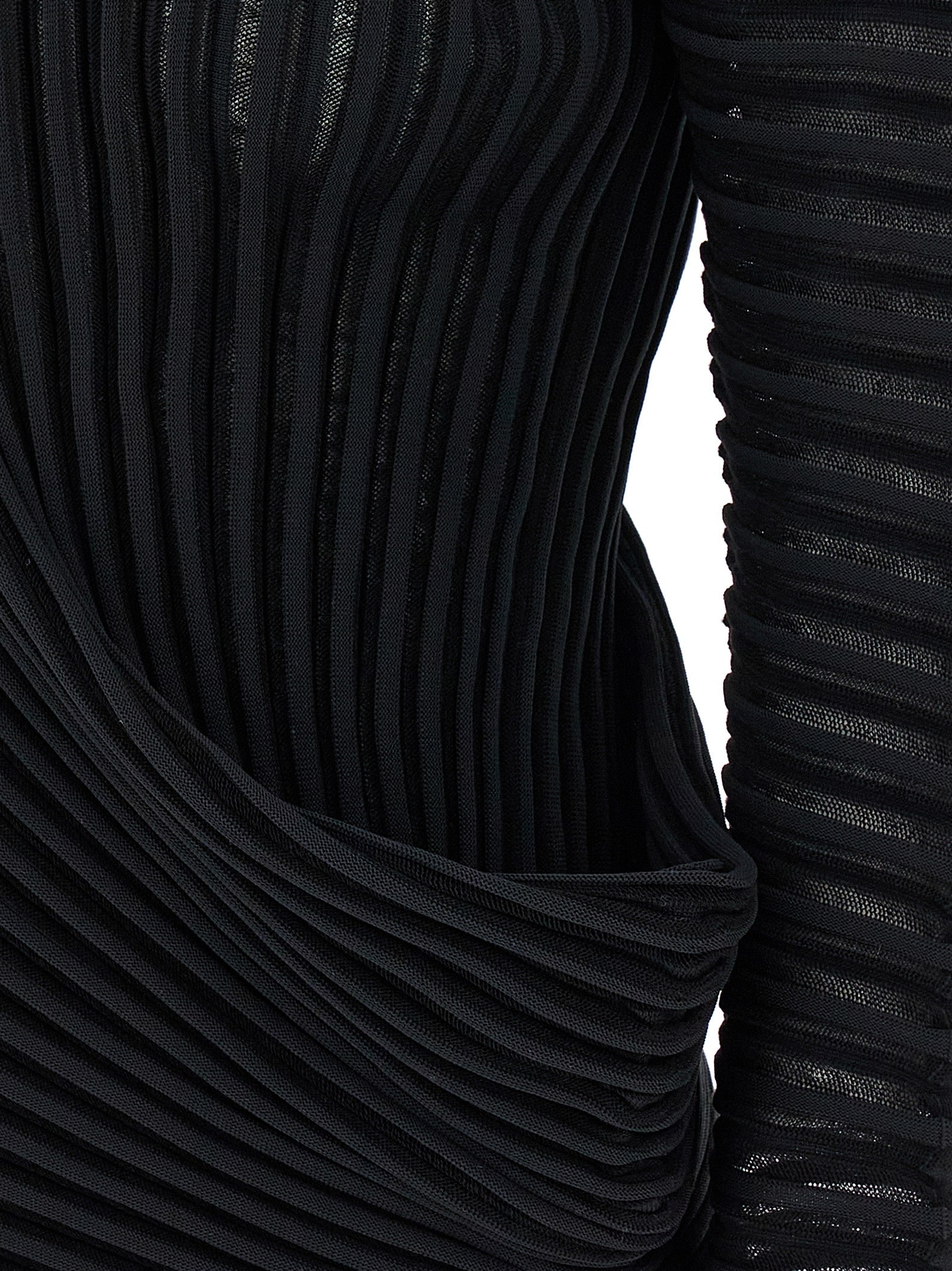 Issey Miyake Schwarzes Hemd aus Polyester