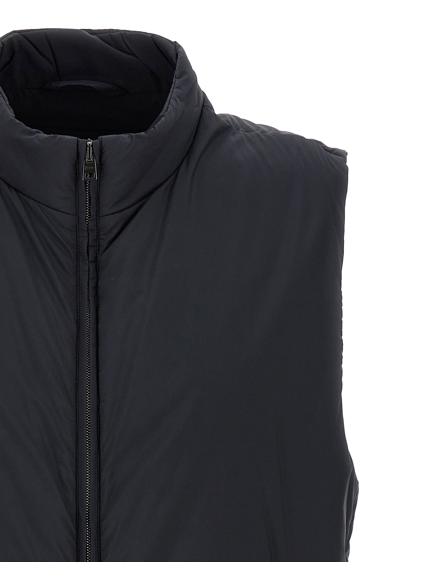 Herno Schwarze ärmellose Jacke aus Polyamid