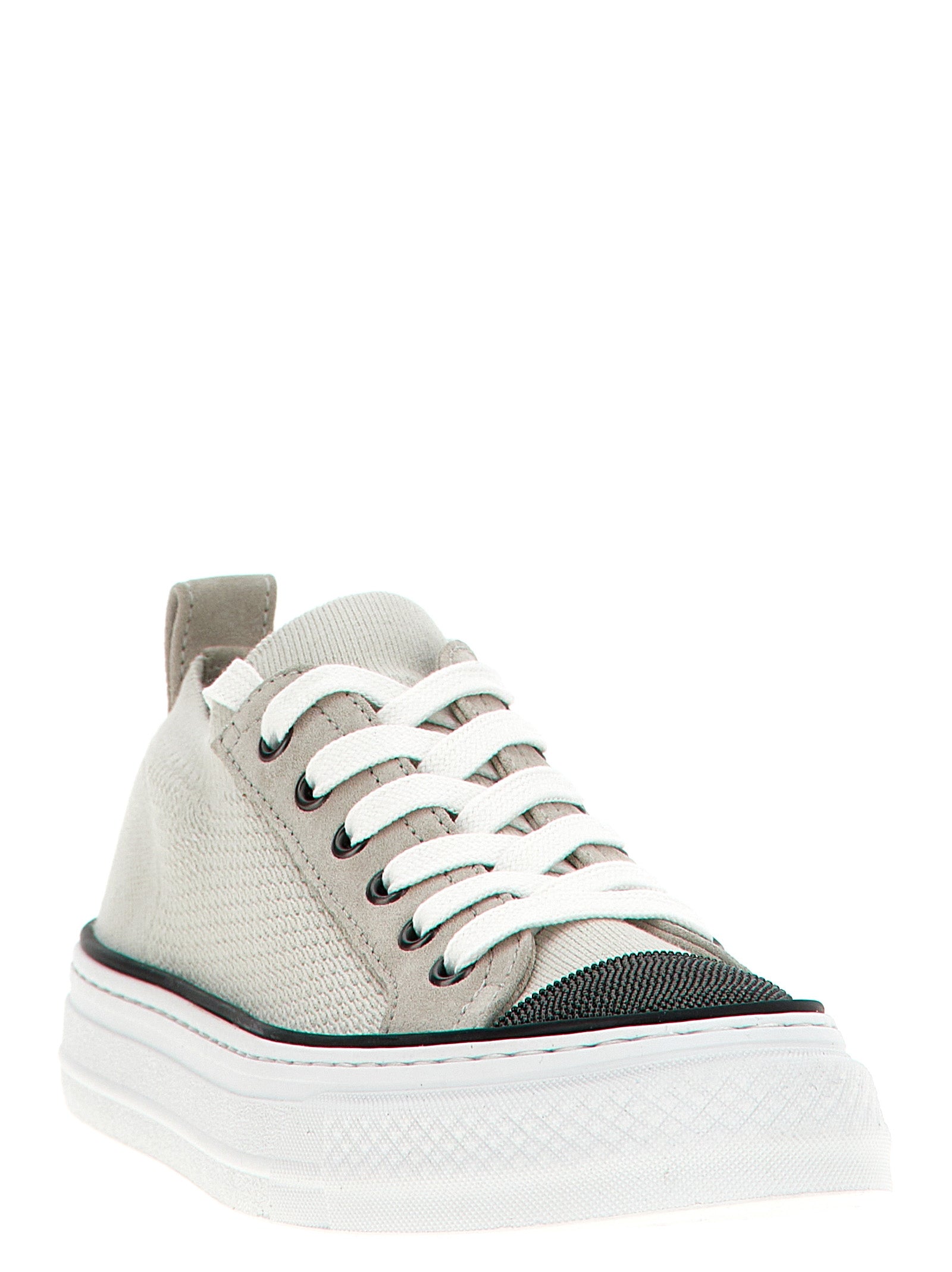 Brunello Cucinelli Mehrfarbige Low-Top-Sneaker aus Baumwolle