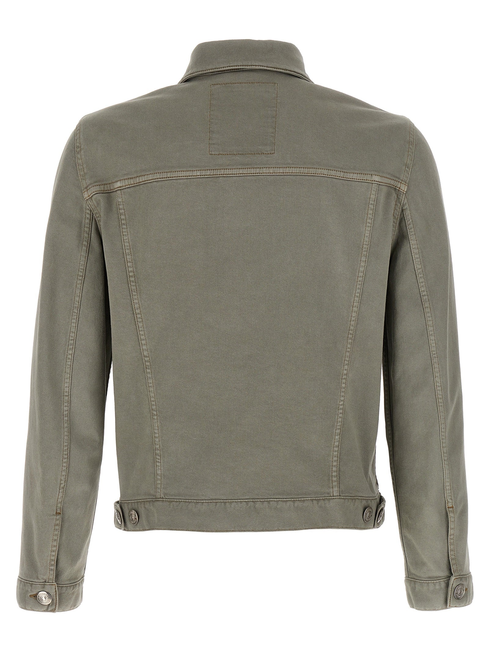 Brunello Cucinelli Graue Jeansjacke aus Baumwolle