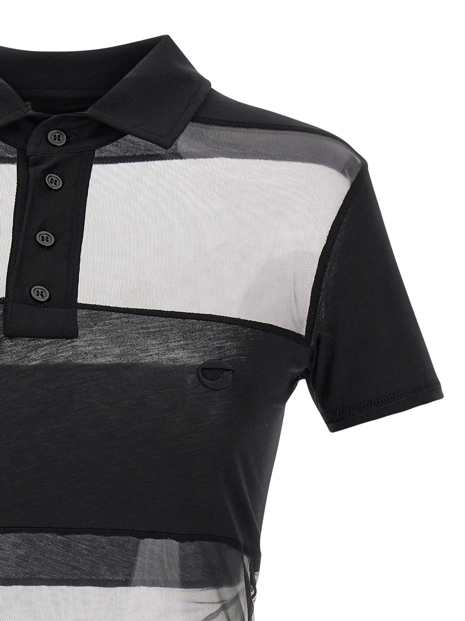 Coperni Schwarzes Baumwoll-Poloshirt