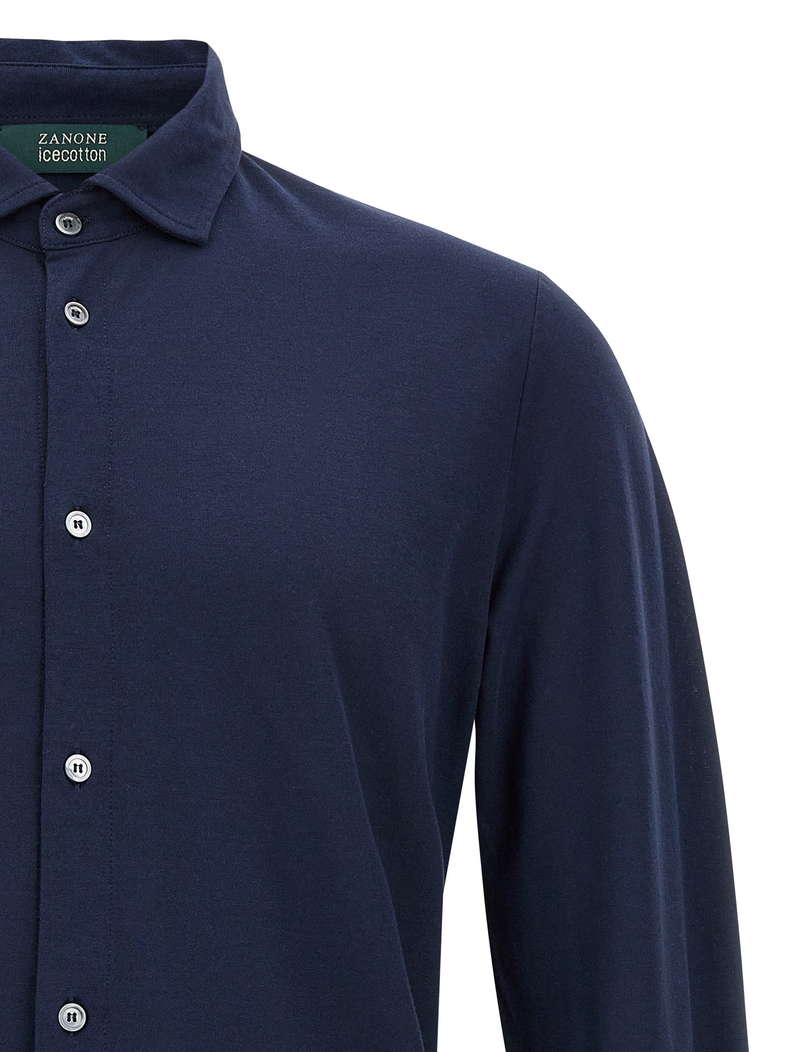 ZANONE Blaue Baumwollbluse