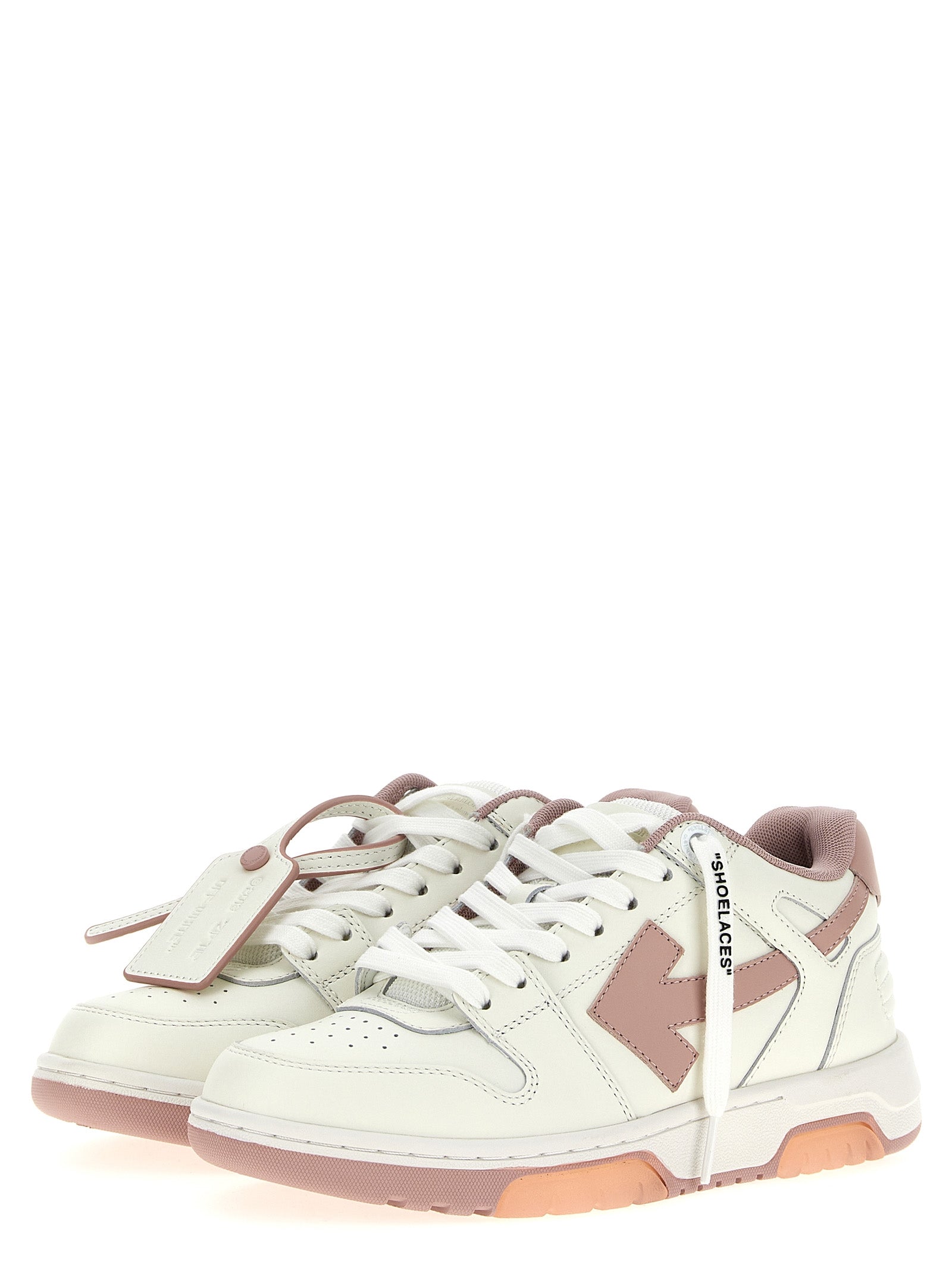 Off-White Mehrfarbige Low-Top-Sneaker aus Rindsleder