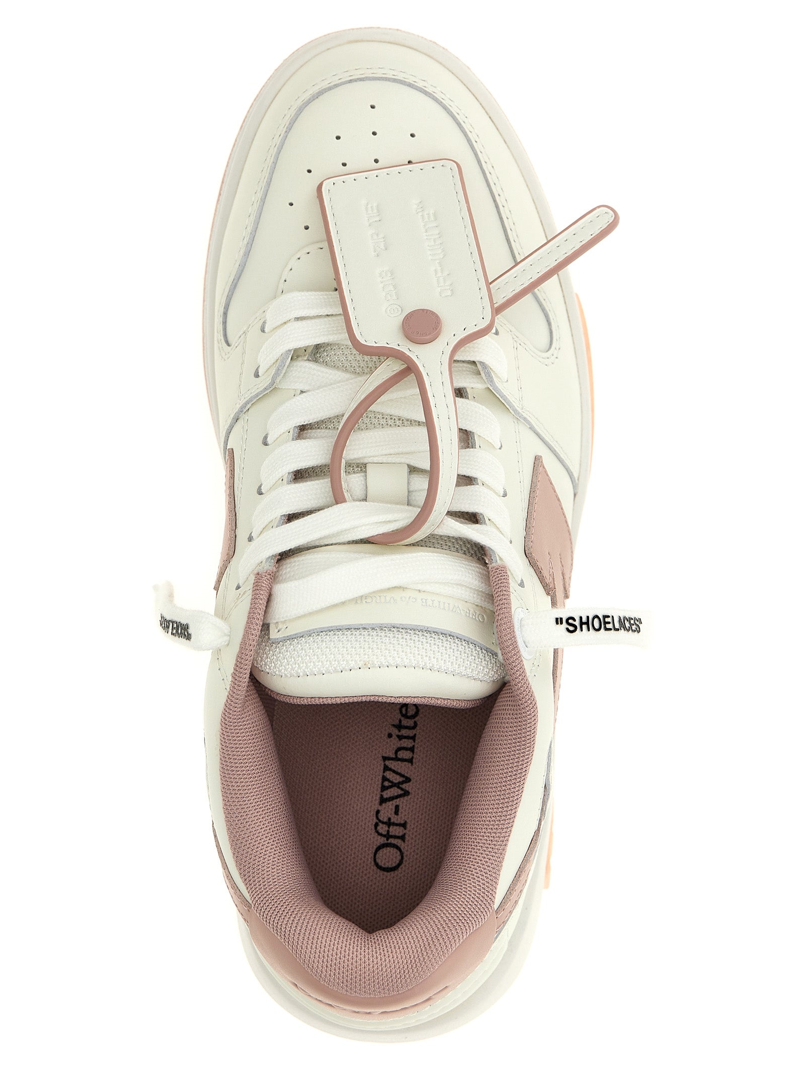Off-White Mehrfarbige Low-Top-Sneaker aus Rindsleder