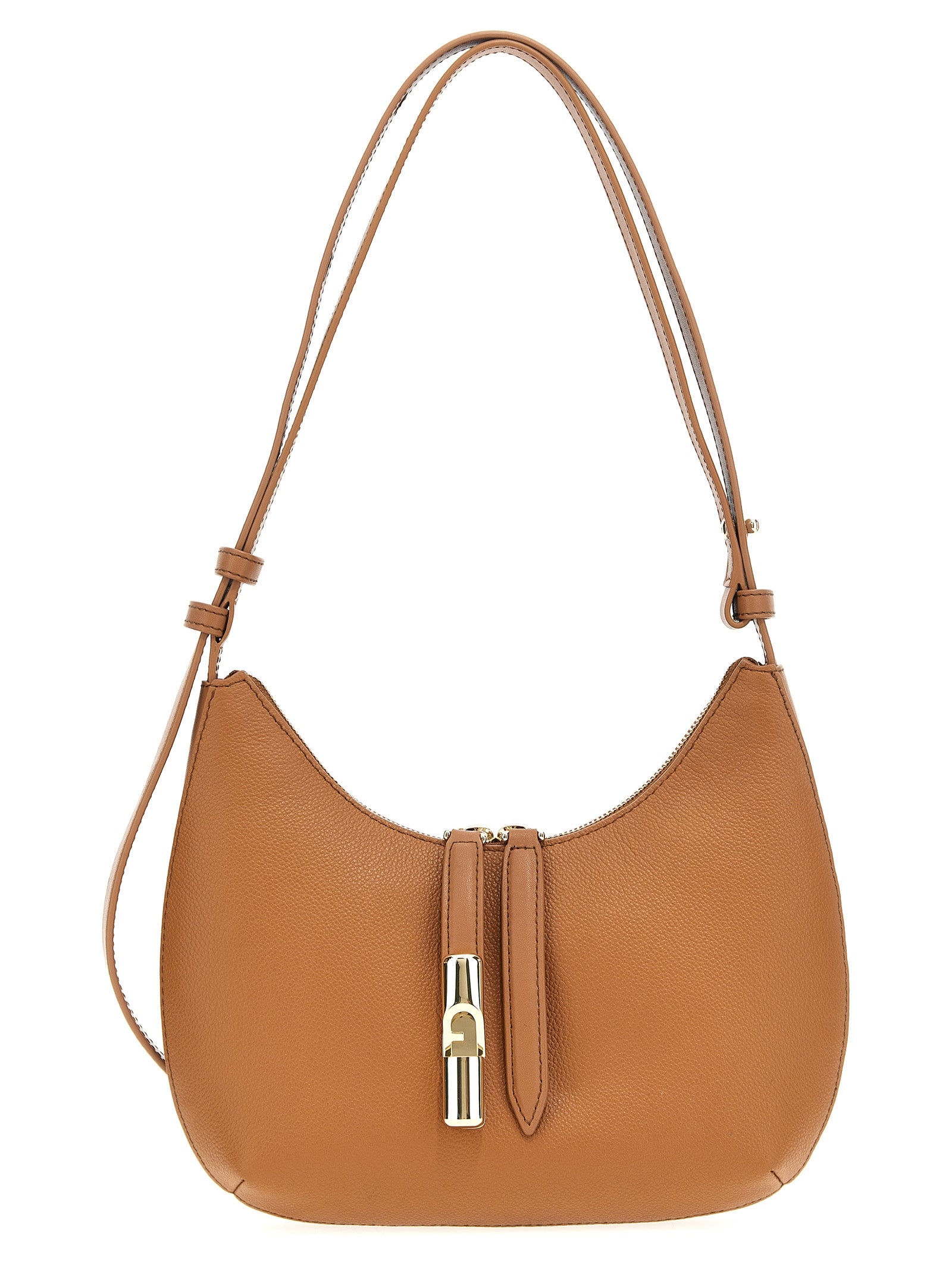 Furla Braune Leder Schultertasche
