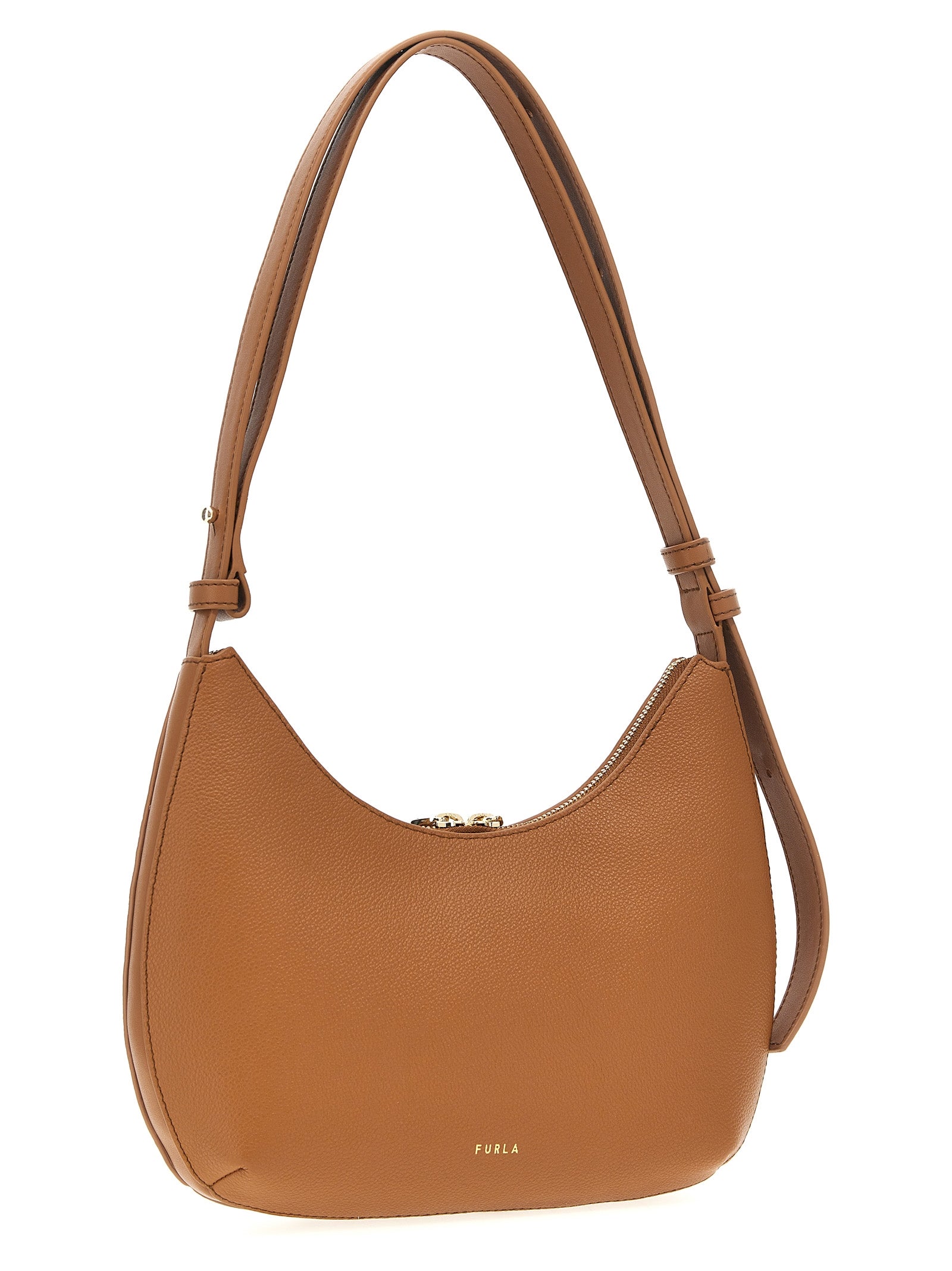 Furla Braune Leder Schultertasche