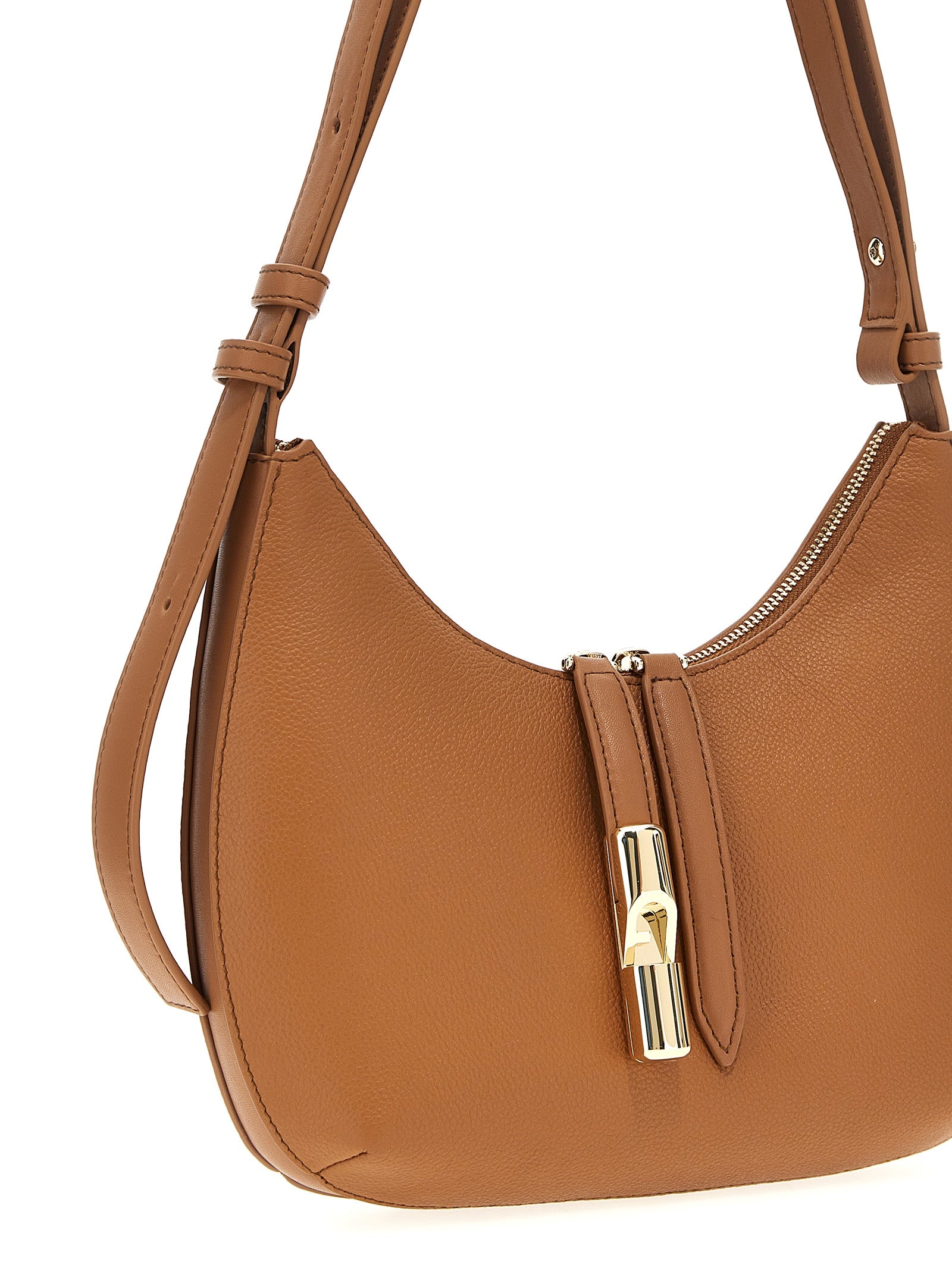 Furla Braune Leder Schultertasche