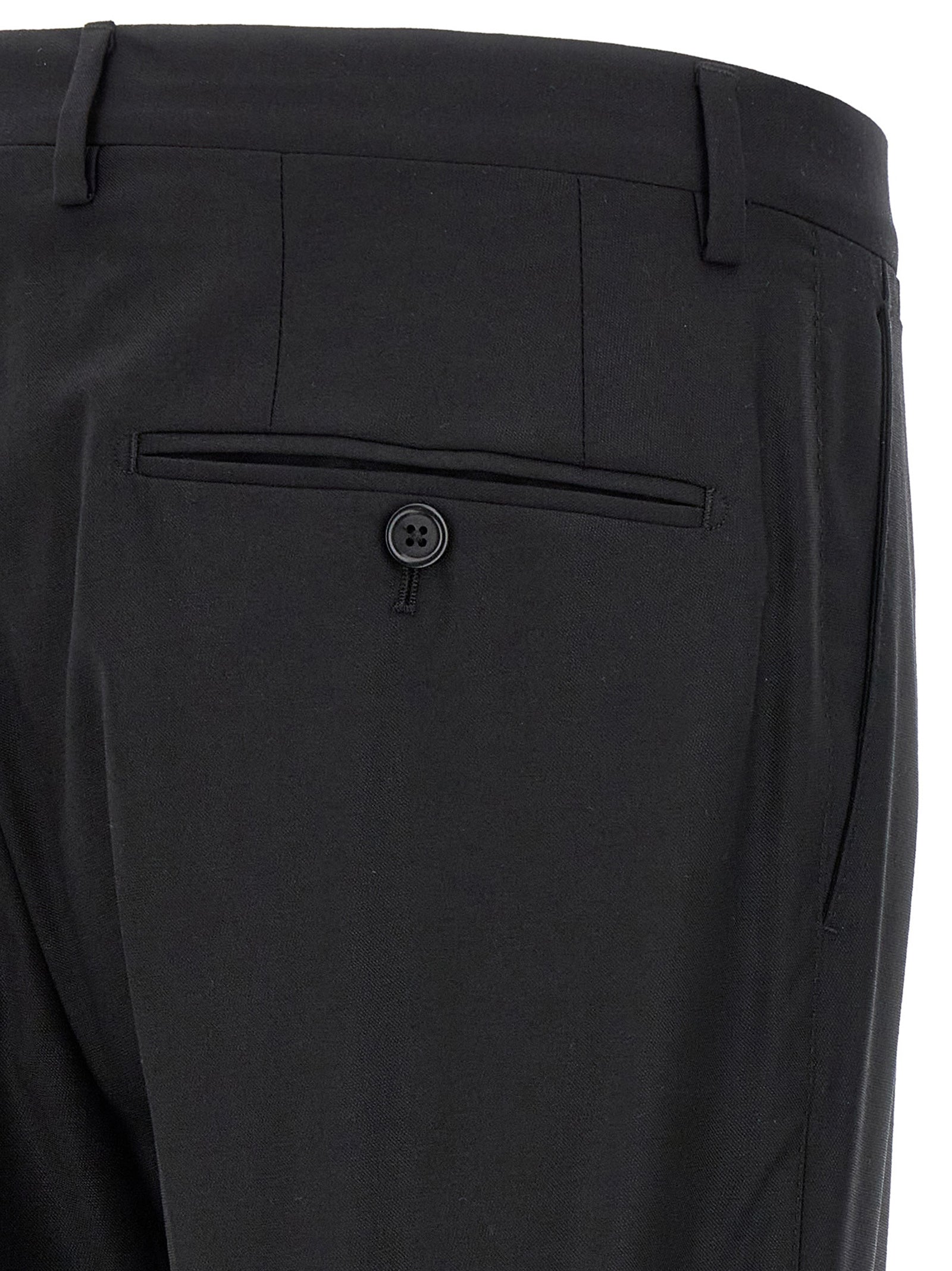Dolce & Gabbana Schwarzer Zweiteiler aus reiner Schurwolle