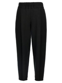 Issey Miyake Schwarze Baumwoll-Freizeithose