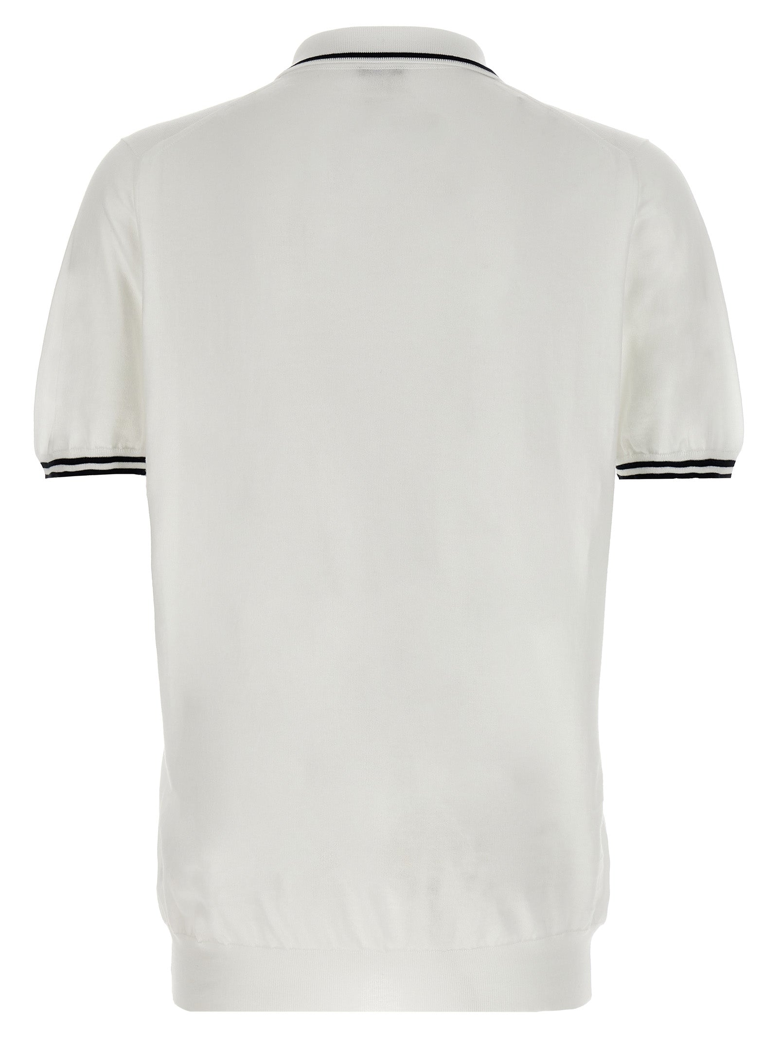 Kiton Weißes Poloshirt aus Baumwolle