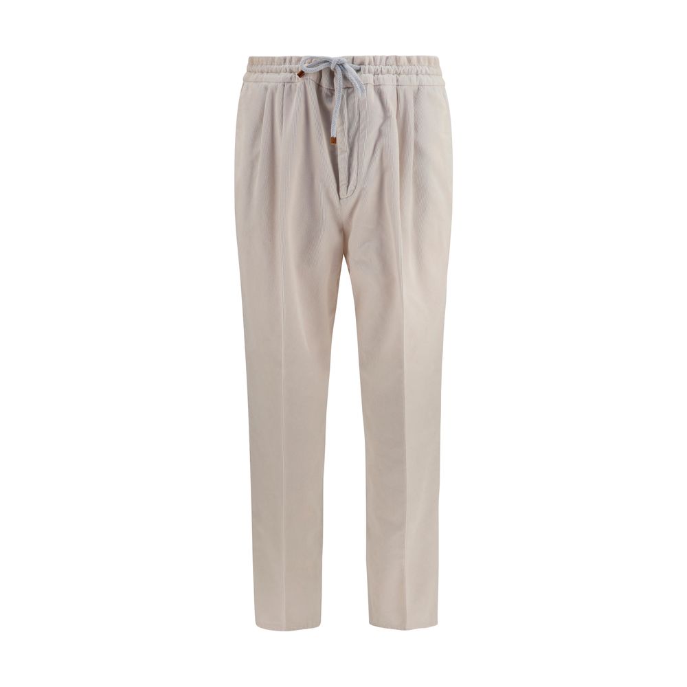 Brunello Cucinelli Beige Cotton Casual Pants